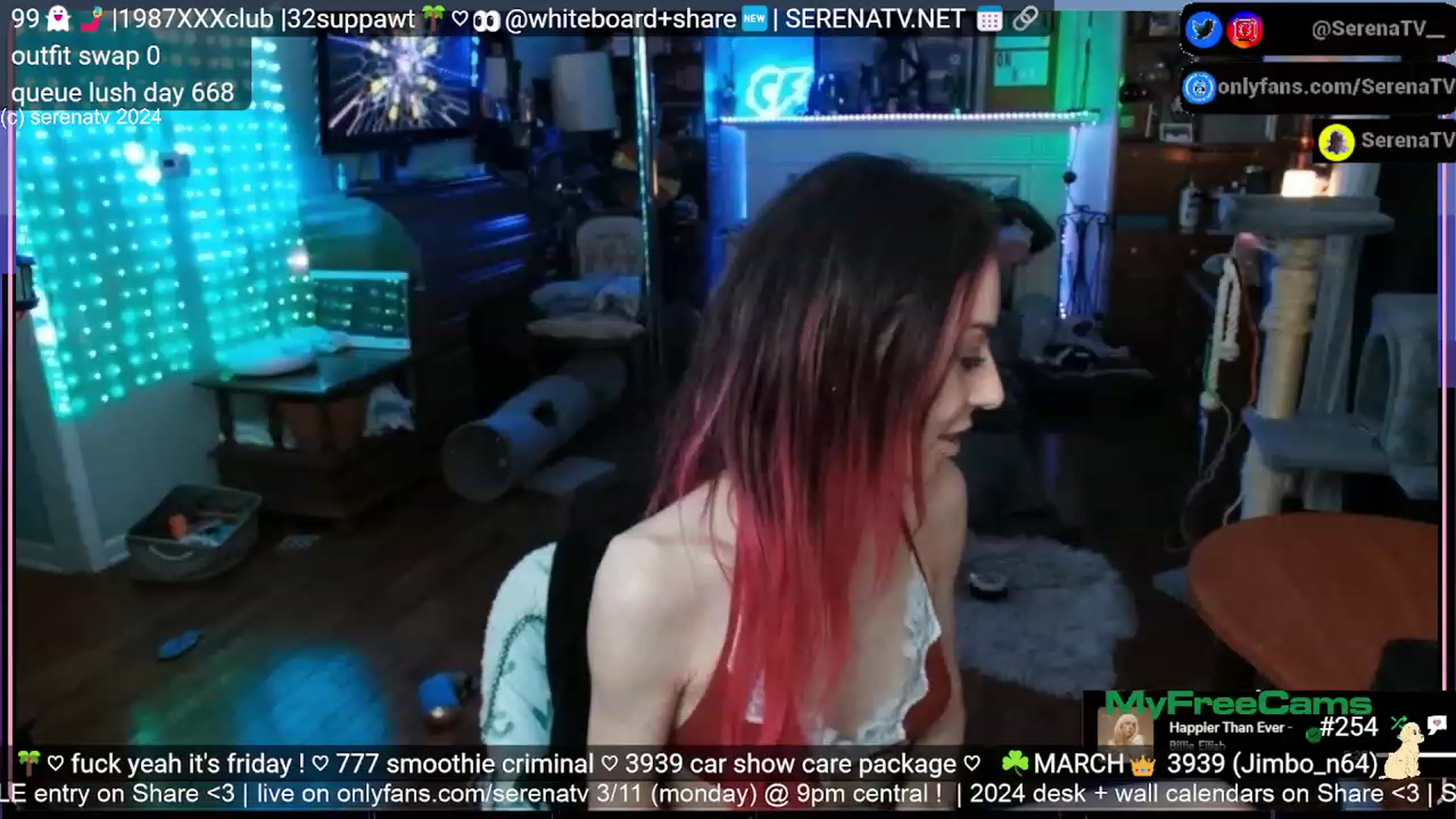Gallery image thumbnail from serenatv's myfreecams stream on, 03/08/2024, 22:16 image 12 of 20
