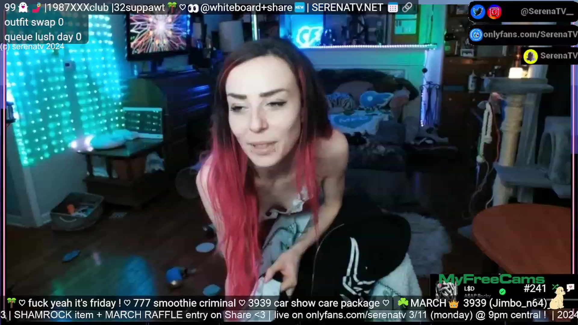 Gallery image thumbnail from serenatv's myfreecams stream on, 03/08/2024, 22:16 image 14 of 20