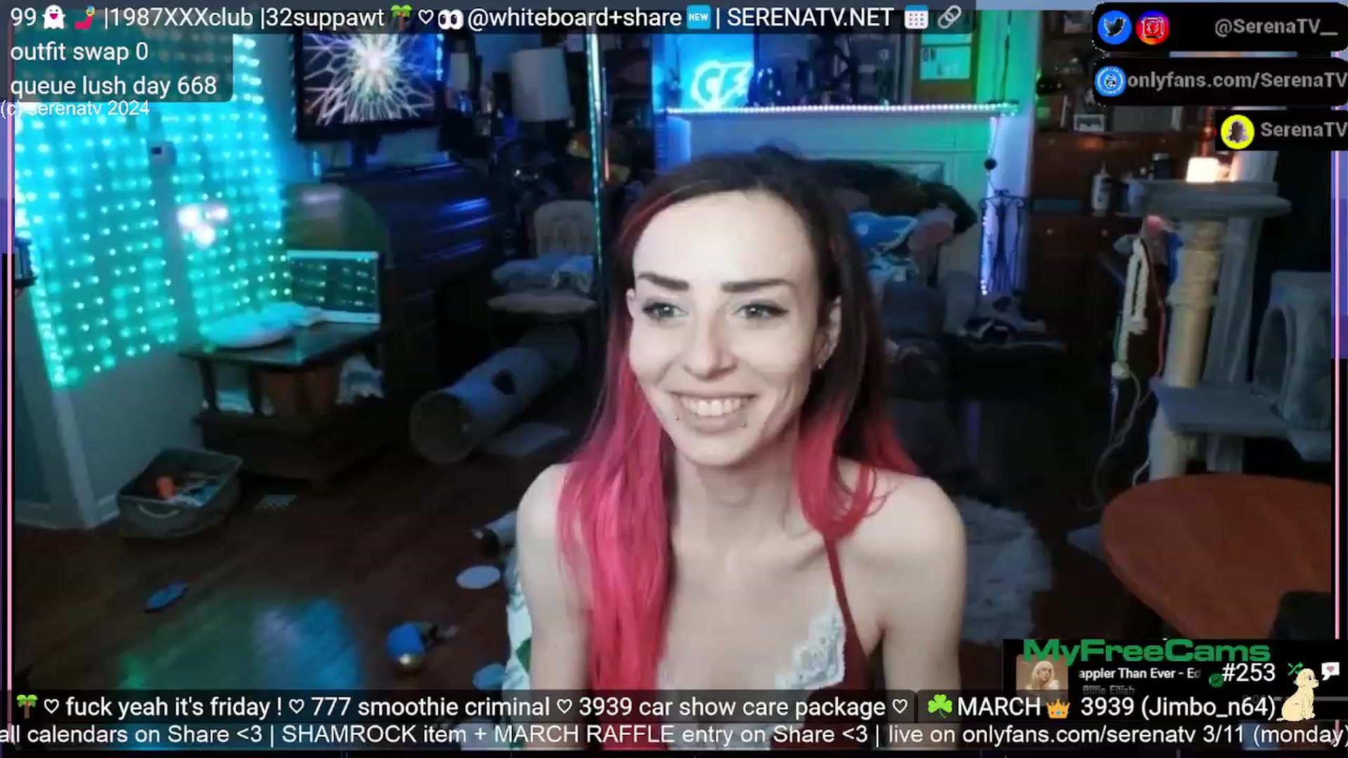 Gallery image thumbnail from serenatv's myfreecams stream on, 03/08/2024, 22:16 image 11 of 20
