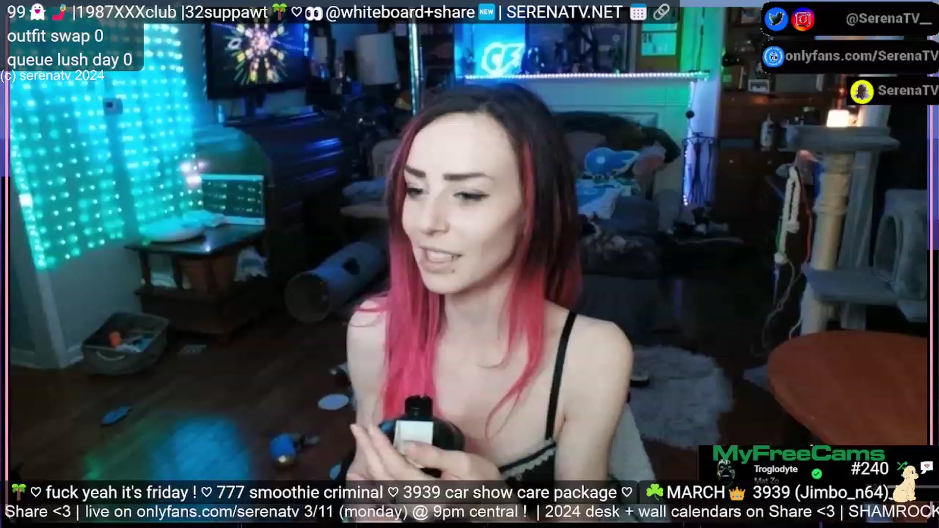 Gallery image thumbnail from serenatv's myfreecams stream on, 03/08/2024, 22:16 image 20 of 20