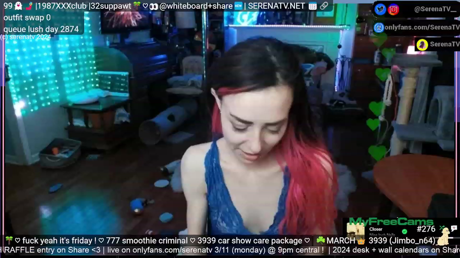 Gallery image thumbnail from serenatv's myfreecams stream on, 03/08/2024, 22:16 image 4 of 20