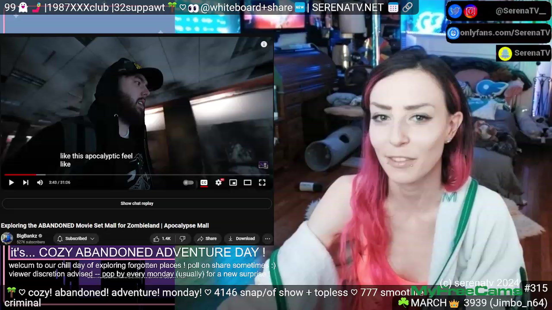Gallery image thumbnail from serenatv's myfreecams stream on, 03/11/2024, 20:42 image 8 of 20