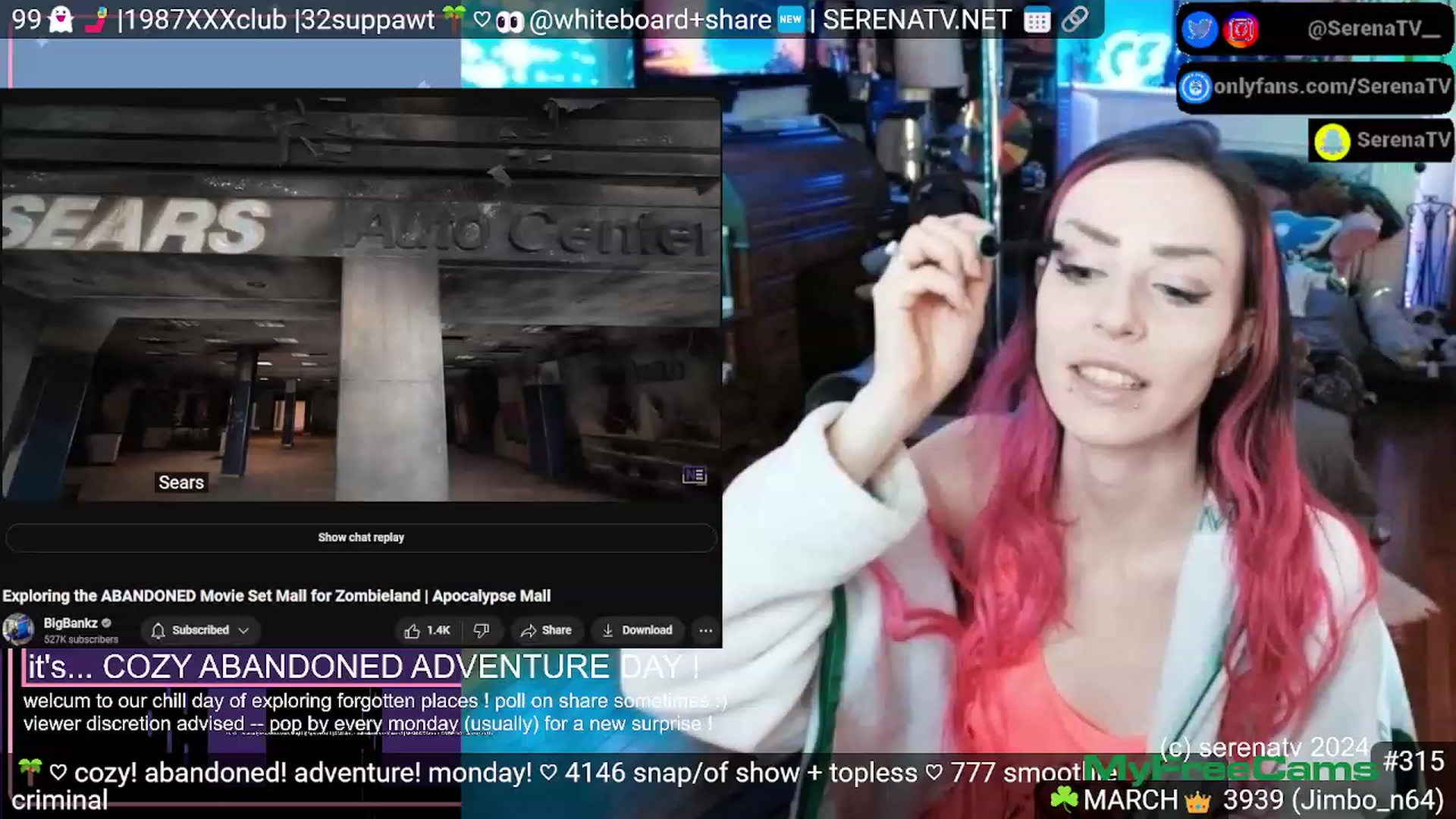 Gallery image thumbnail from serenatv's myfreecams stream on, 03/11/2024, 20:42 image 9 of 20
