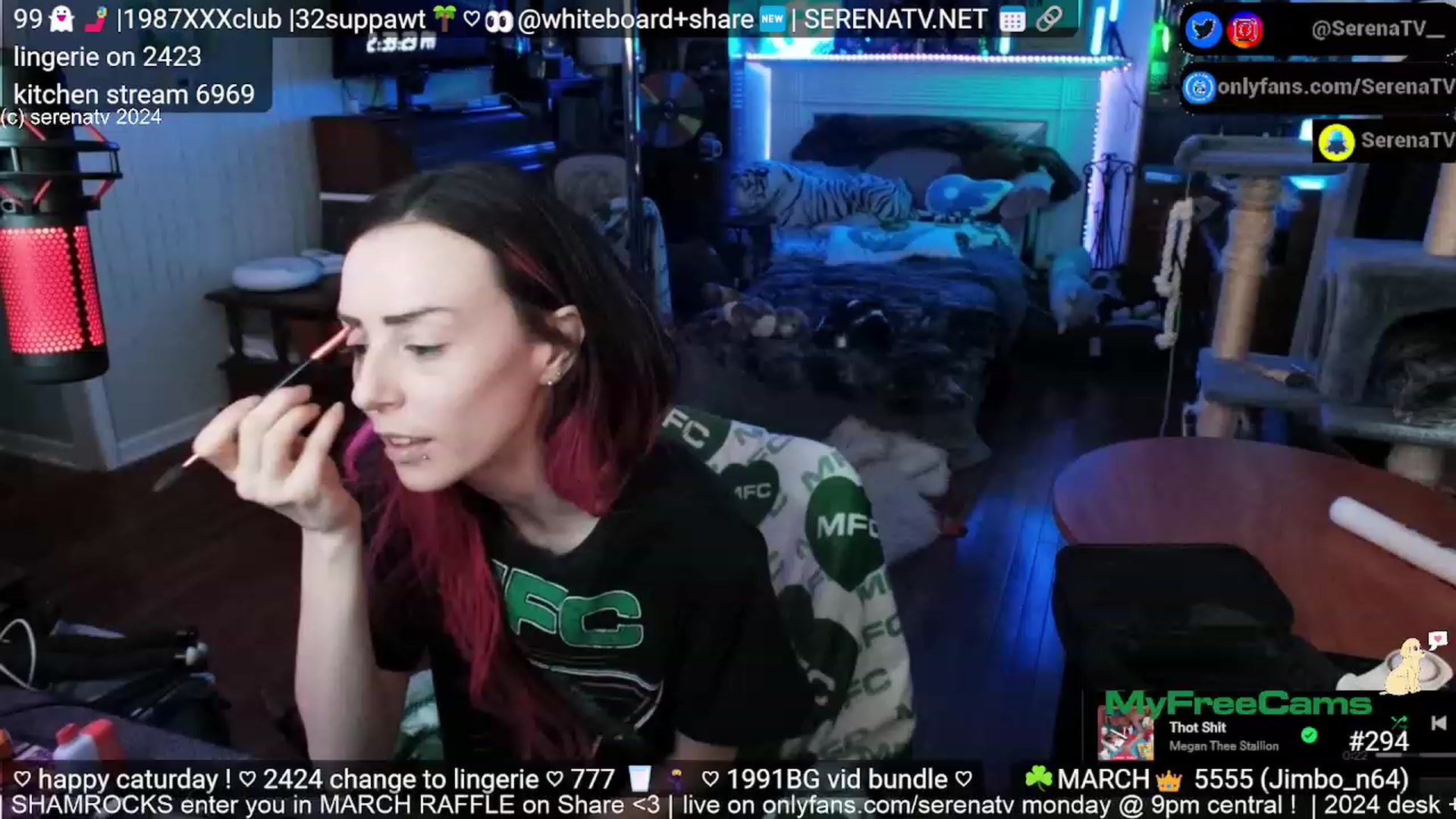 Gallery image thumbnail from serenatv's myfreecams stream on, 03/16/2024, 20:57 image 2 of 20