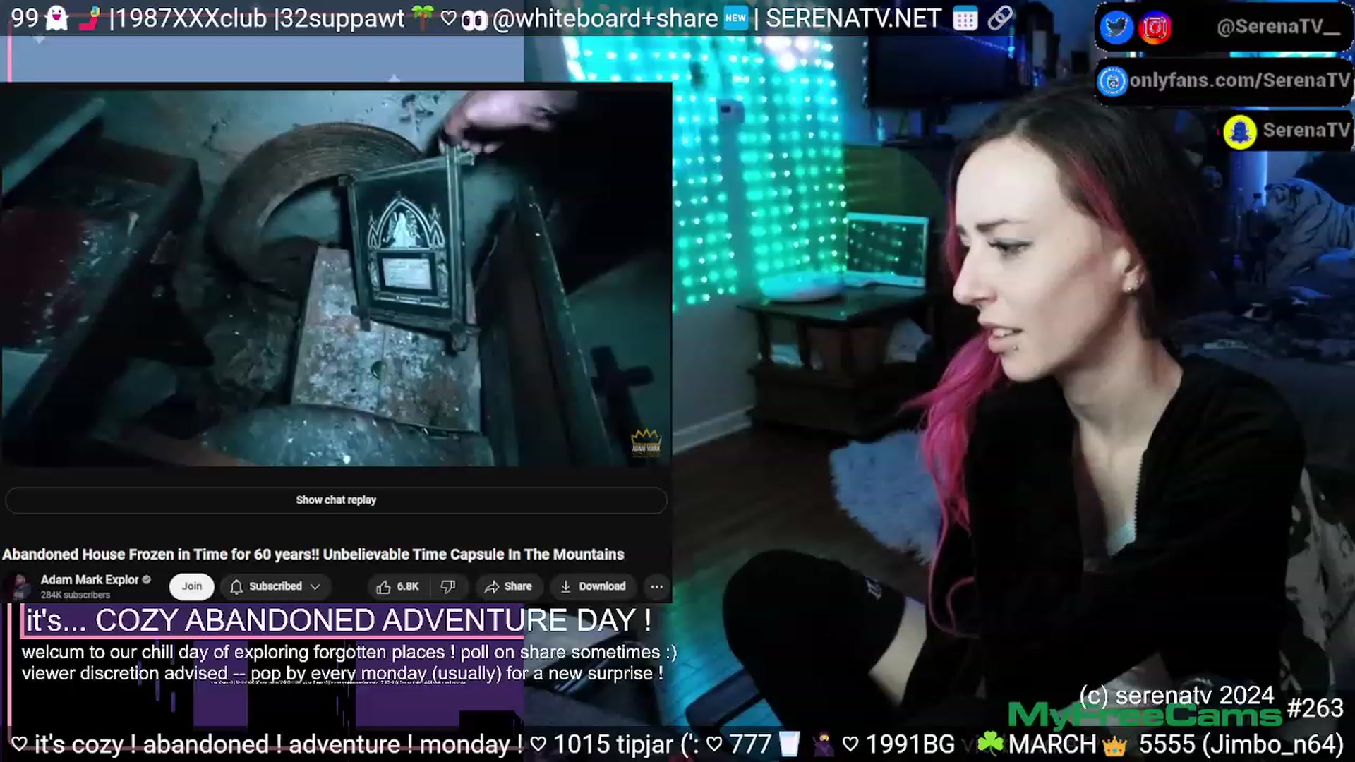 Gallery image thumbnail from serenatv's myfreecams stream on, 03/18/2024, 20:08 image 15 of 20