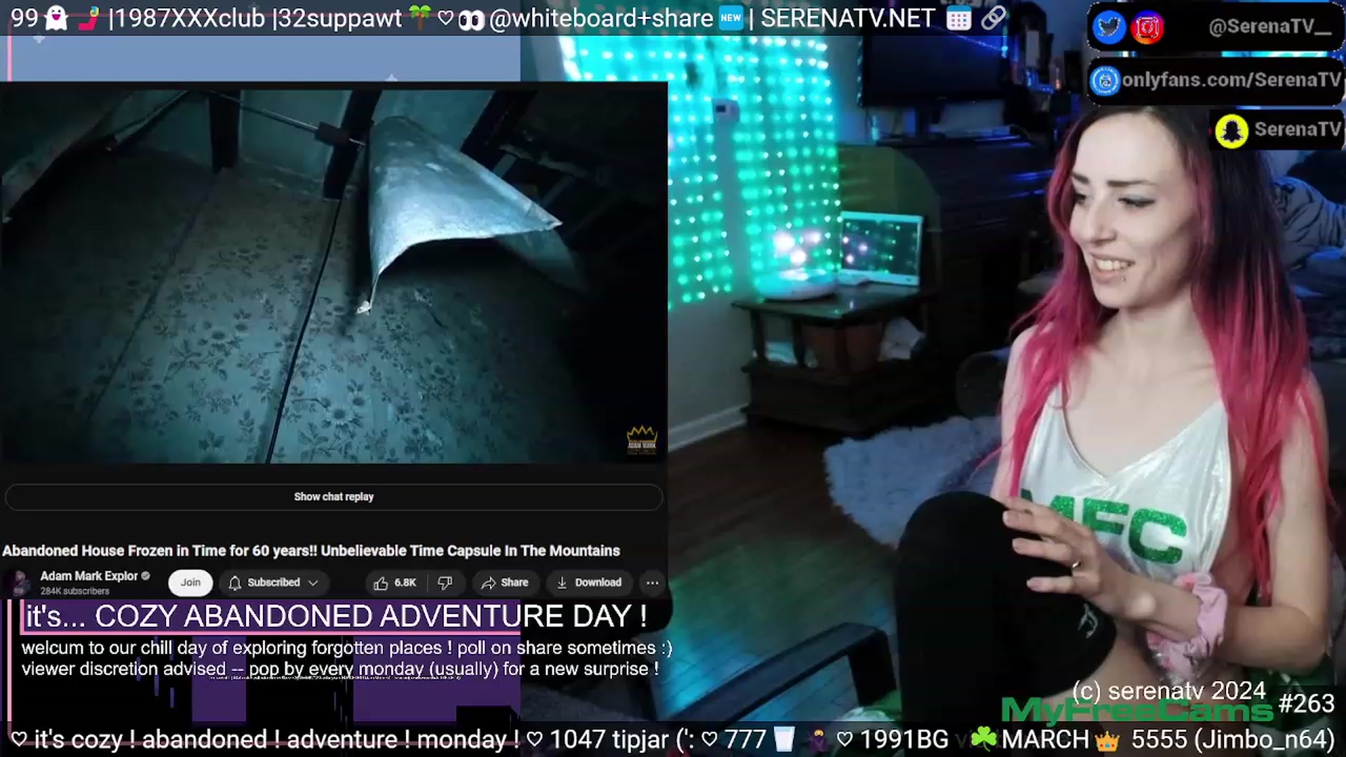 Gallery image thumbnail from serenatv's myfreecams stream on, 03/18/2024, 20:08 image 8 of 20