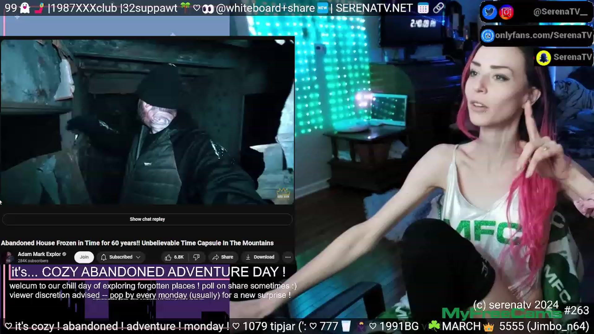 Gallery image thumbnail from serenatv's myfreecams stream on, 03/18/2024, 20:08 image 1 of 20