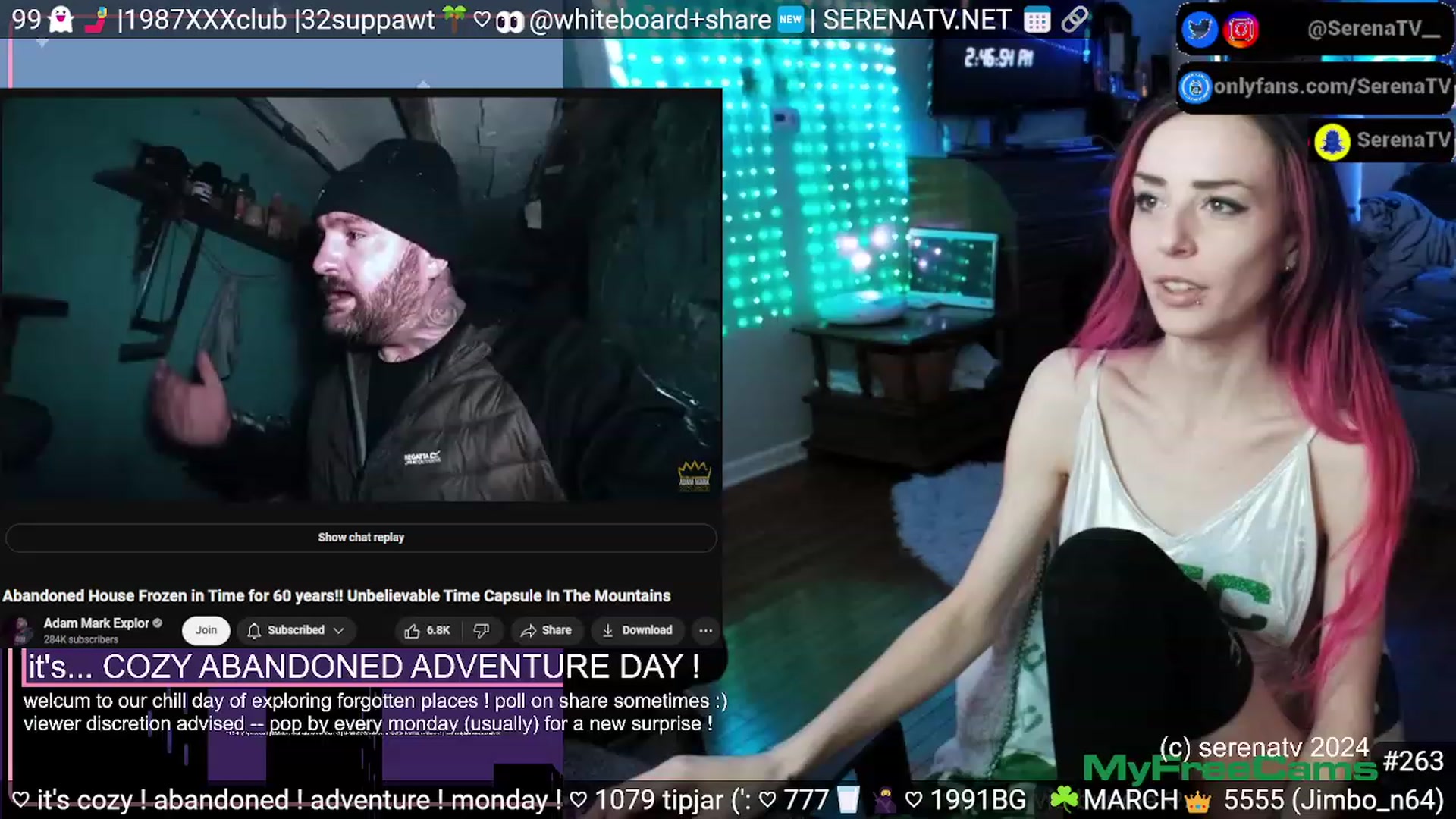 Gallery image thumbnail from serenatv's myfreecams stream on, 03/18/2024, 20:08 image 6 of 20