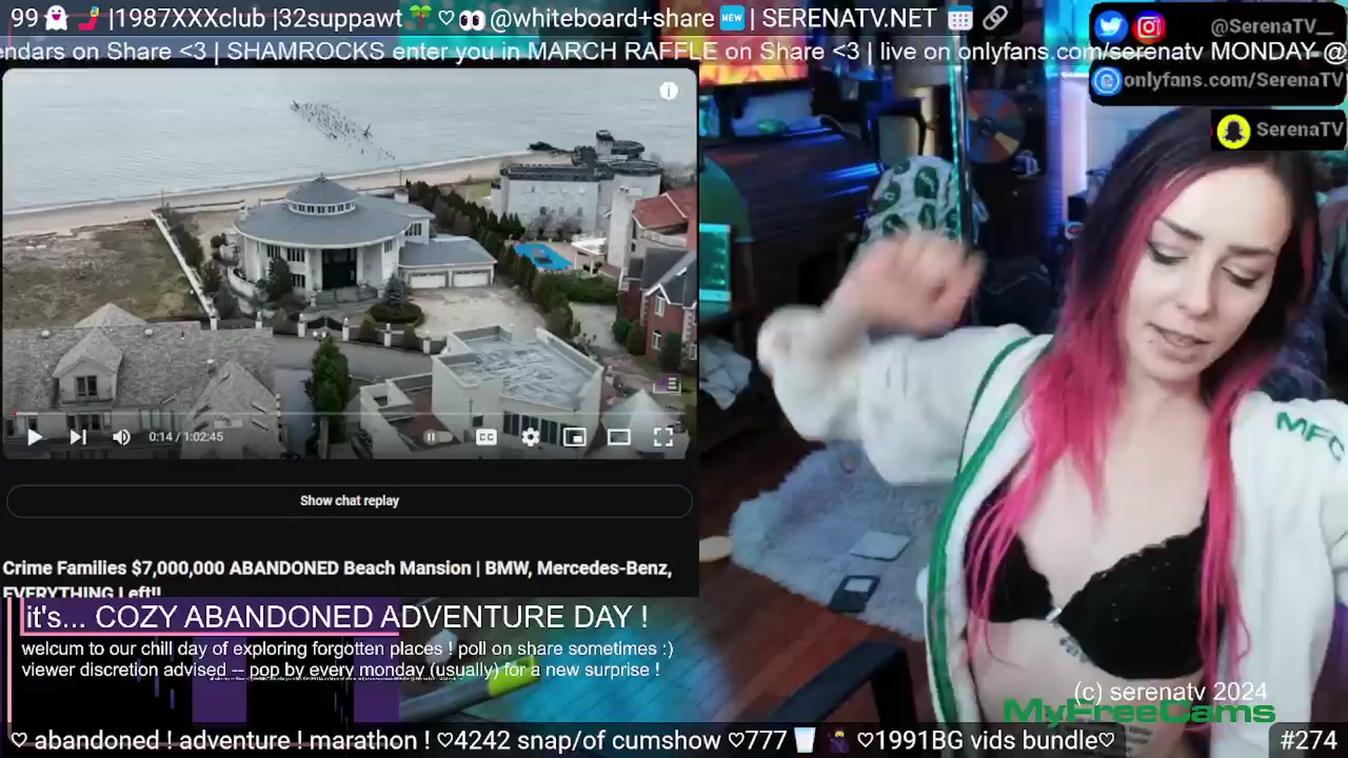 Gallery image thumbnail from serenatv's myfreecams stream on, 03/23/2024, 18:07 image 4 of 20