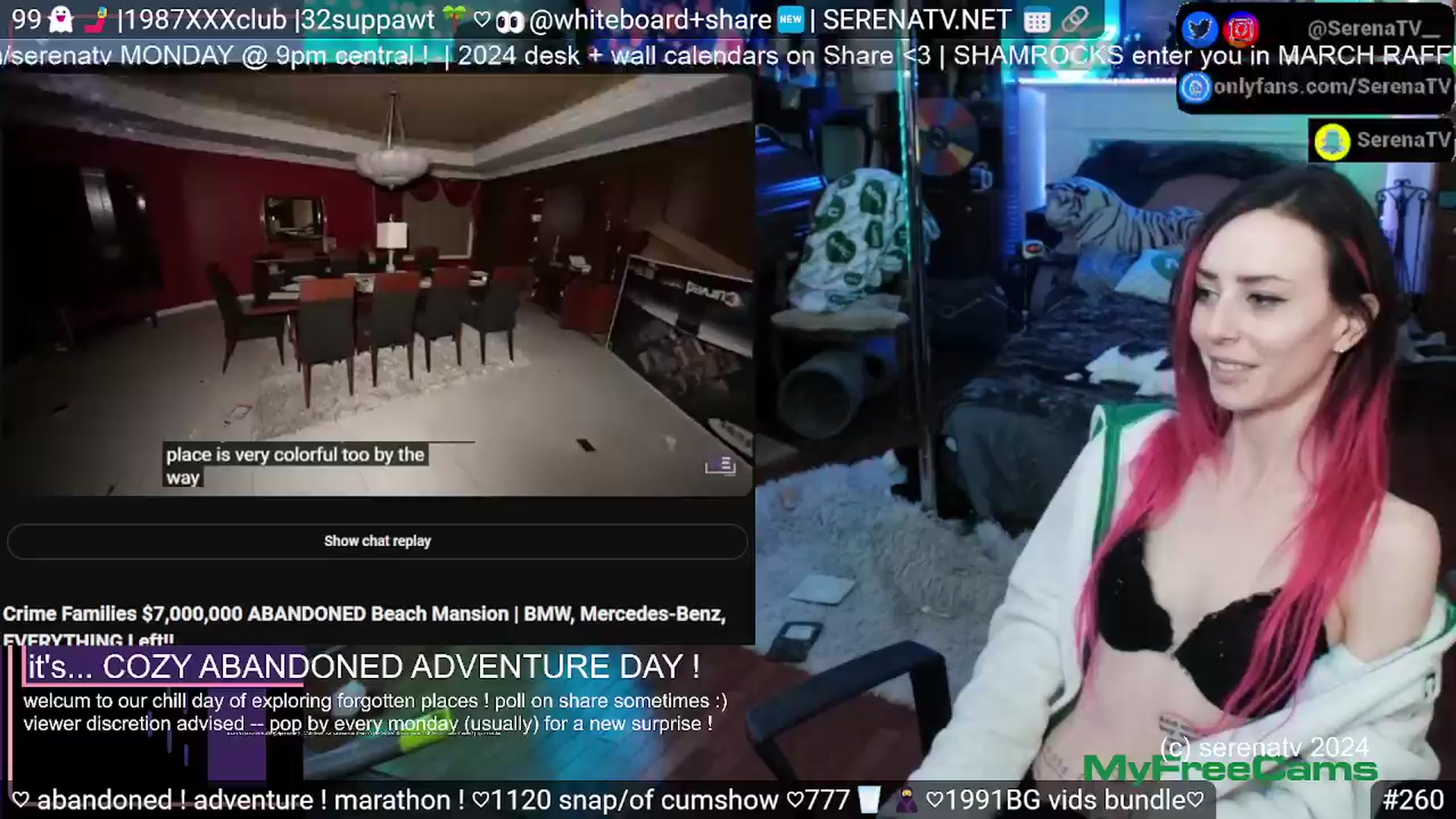 Gallery image thumbnail from serenatv's myfreecams stream on, 03/23/2024, 18:07 image 6 of 20