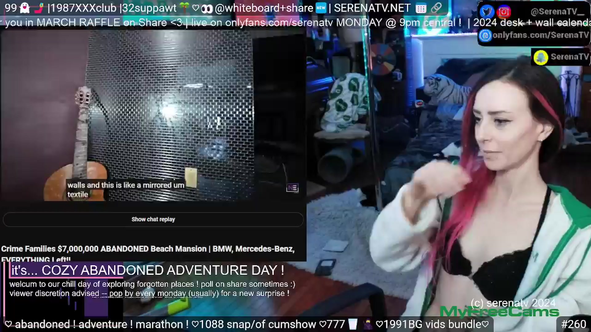 Gallery image thumbnail from serenatv's myfreecams stream on, 03/23/2024, 18:07 image 8 of 20