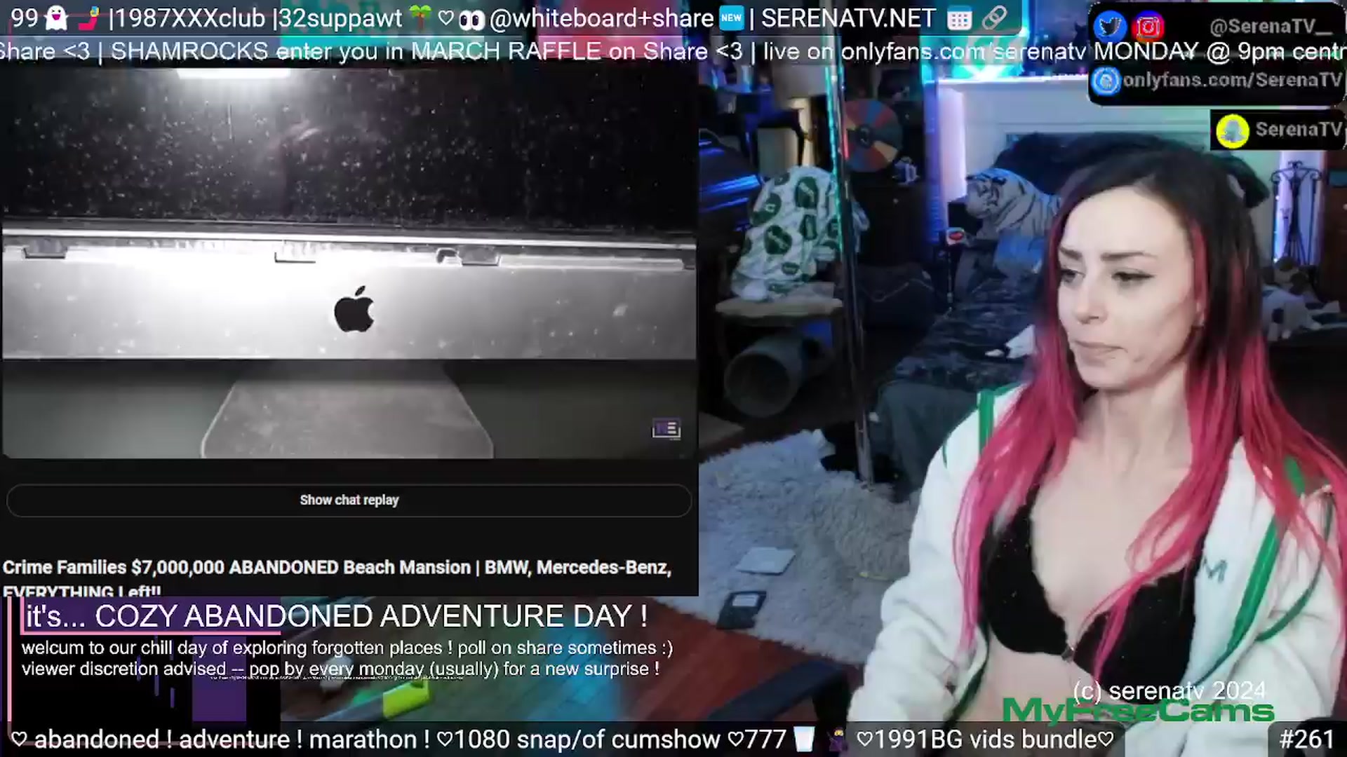 Gallery image thumbnail from serenatv's myfreecams stream on, 03/23/2024, 18:07 image 9 of 20