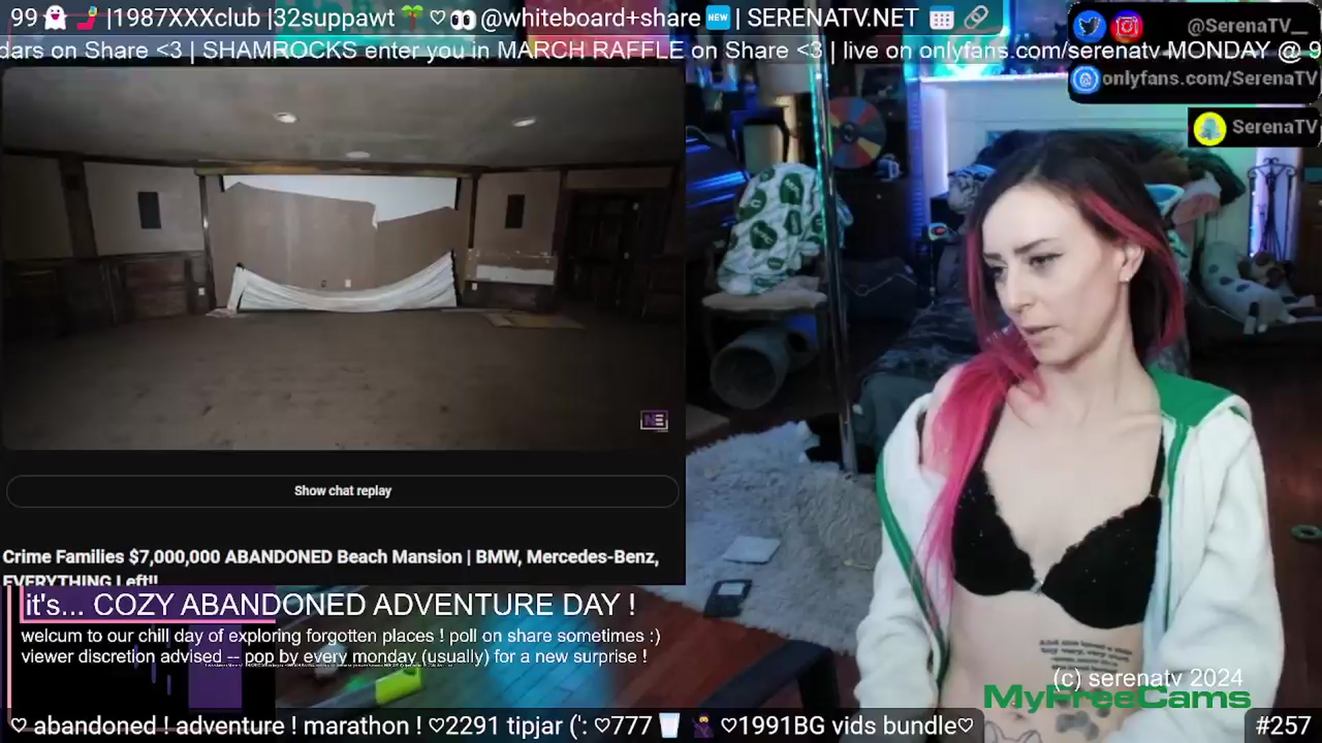 Gallery image thumbnail from serenatv's myfreecams stream on, 03/23/2024, 18:07 image 20 of 20
