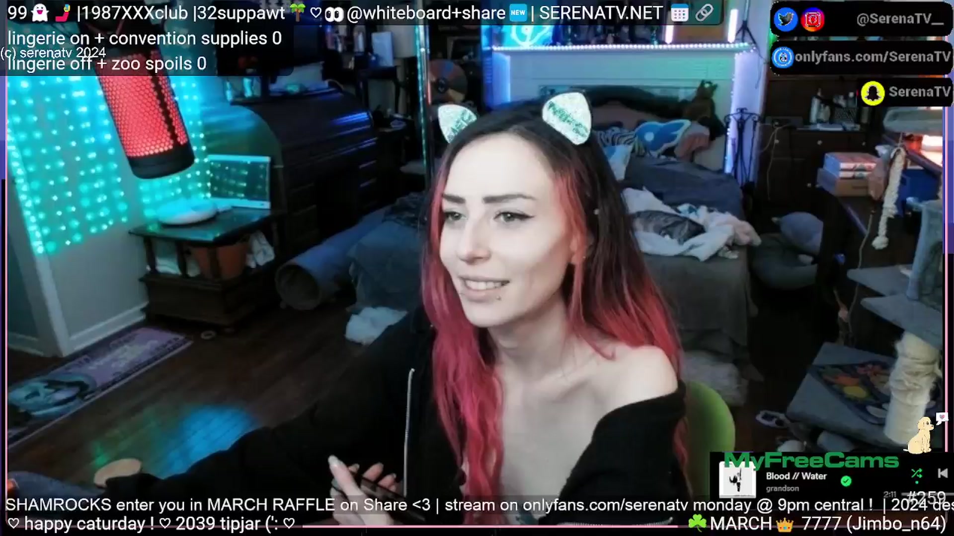 Gallery image thumbnail from serenatv's myfreecams stream on, 03/30/2024, 21:06 image 7 of 20
