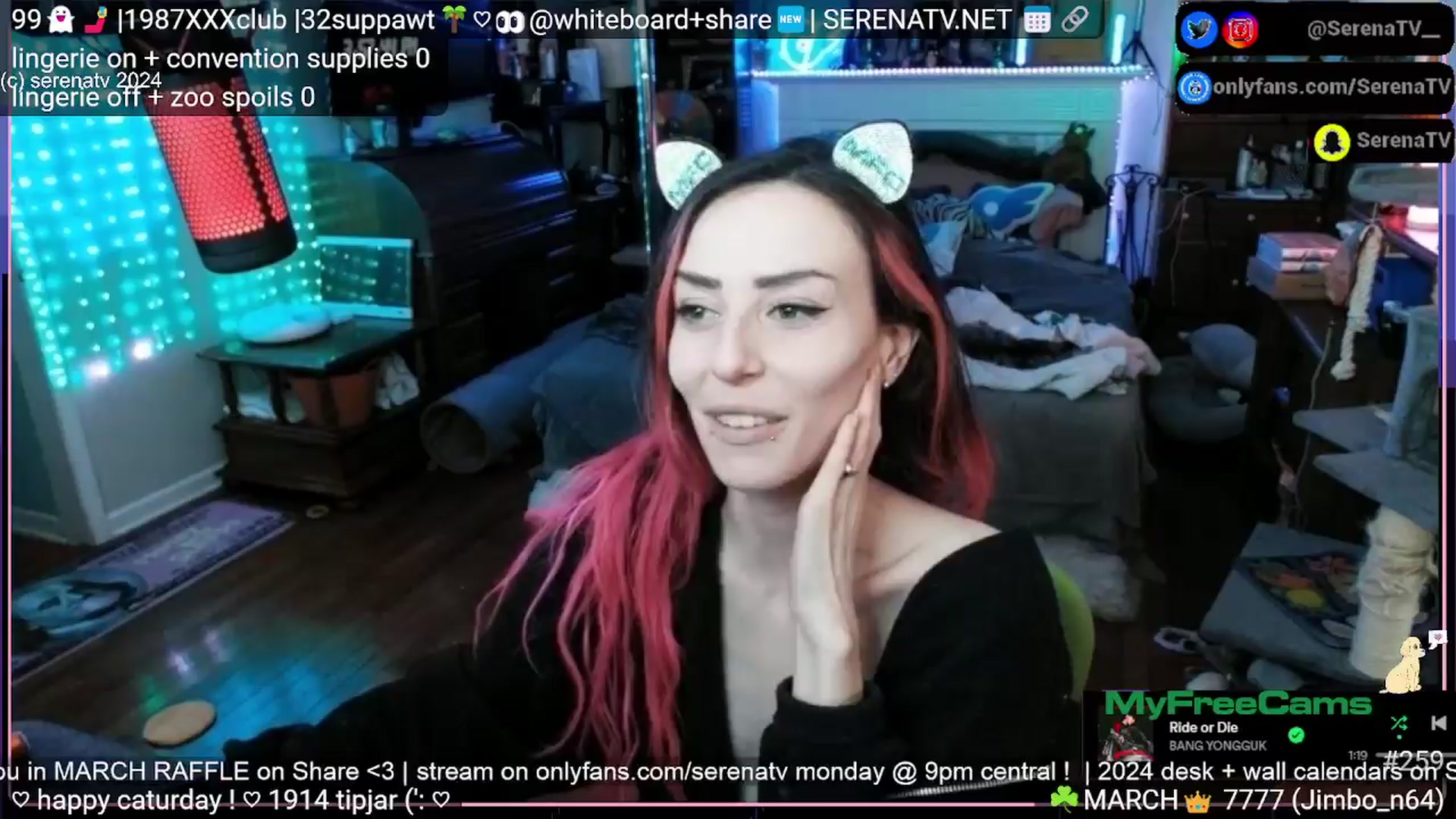 Gallery image thumbnail from serenatv's myfreecams stream on, 03/30/2024, 21:06 image 18 of 20