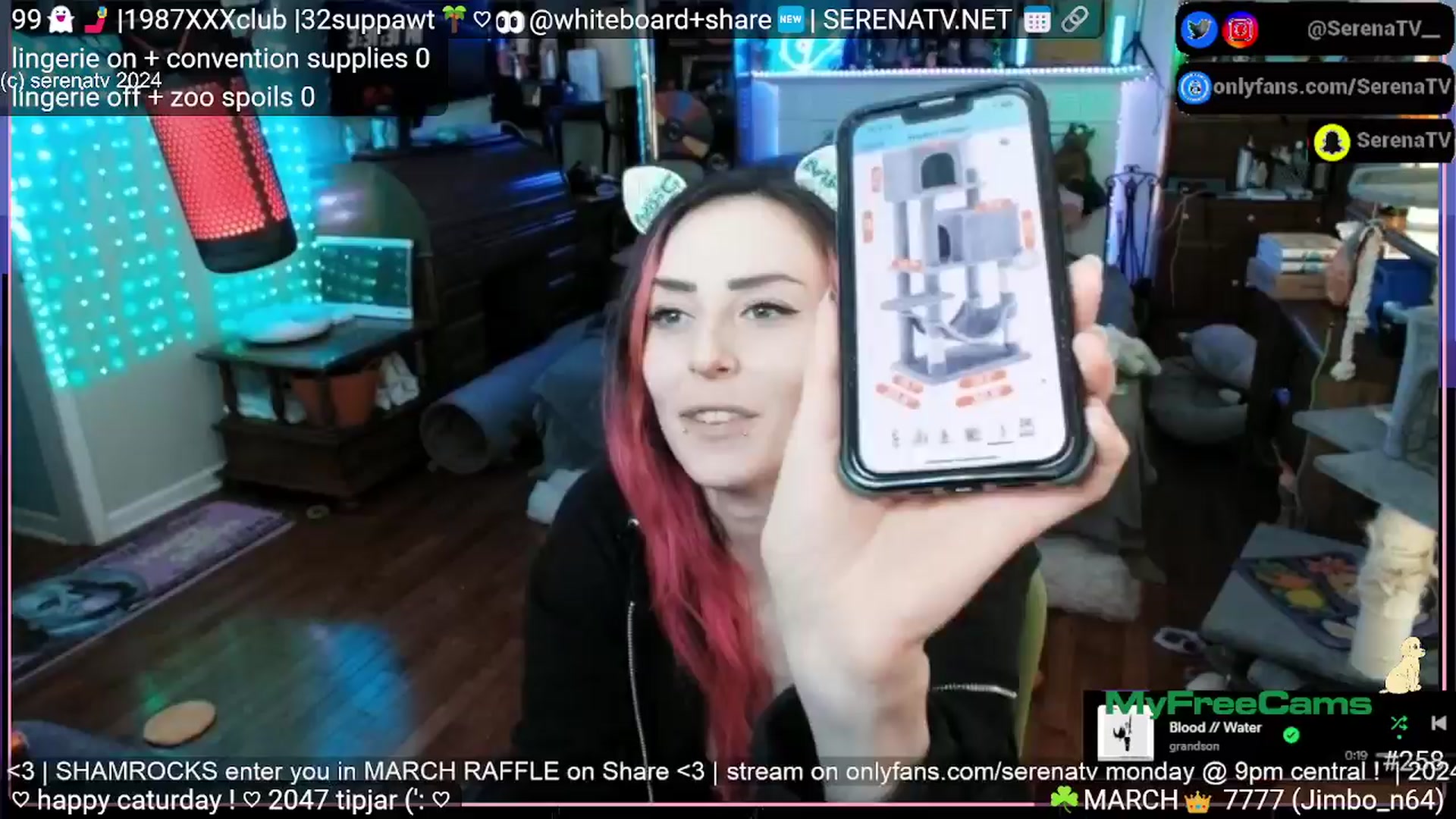 Gallery image thumbnail from serenatv's myfreecams stream on, 03/30/2024, 21:06 image 5 of 20