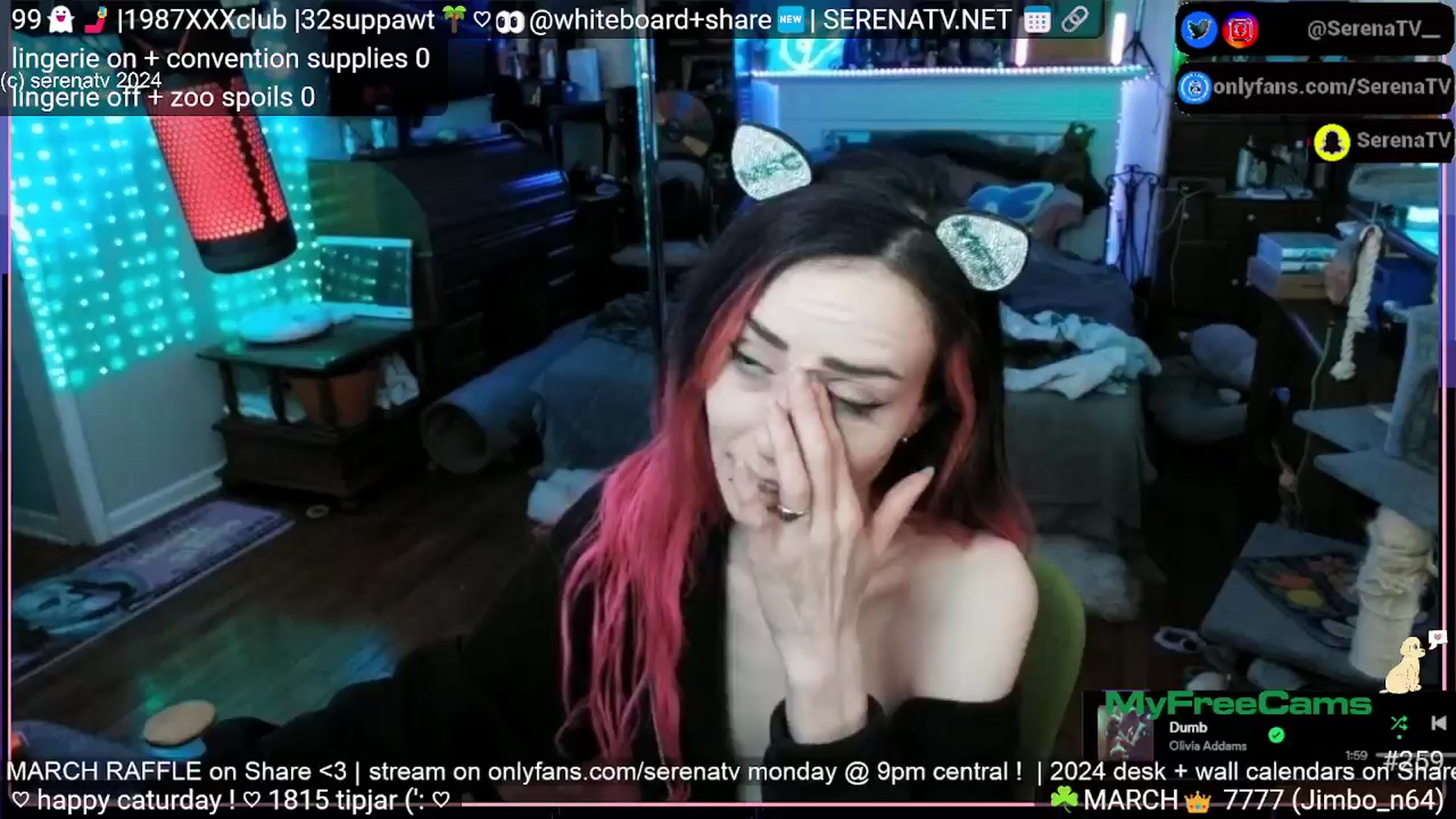Gallery image thumbnail from serenatv's myfreecams stream on, 03/30/2024, 21:06 image 20 of 20