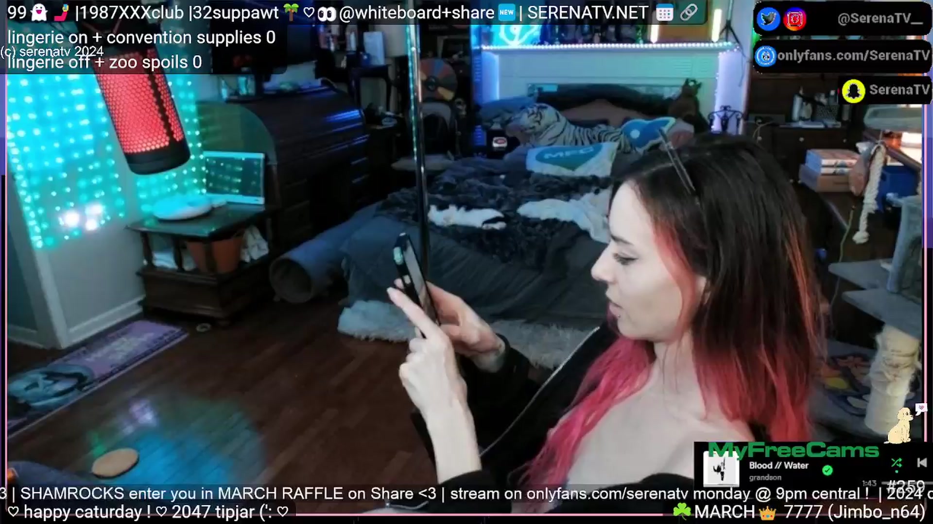 Gallery image thumbnail from serenatv's myfreecams stream on, 03/30/2024, 21:06 image 6 of 20