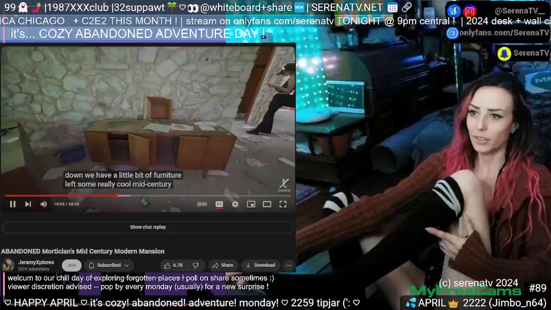Gallery image thumbnail from serenatv's myfreecams stream on, 04/01/2024, 20:37 image 11 of 20