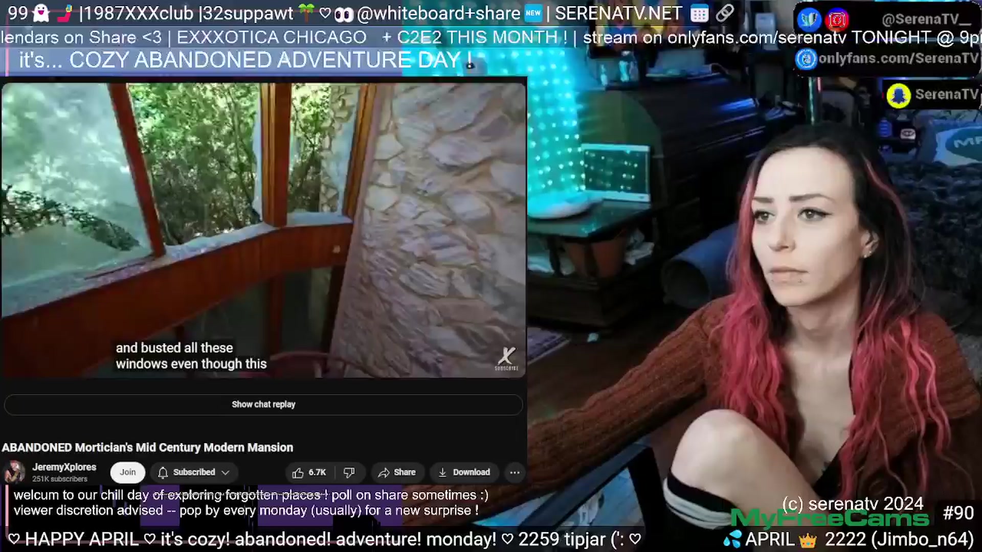 Gallery image thumbnail from serenatv's myfreecams stream on, 04/01/2024, 20:37 image 13 of 20