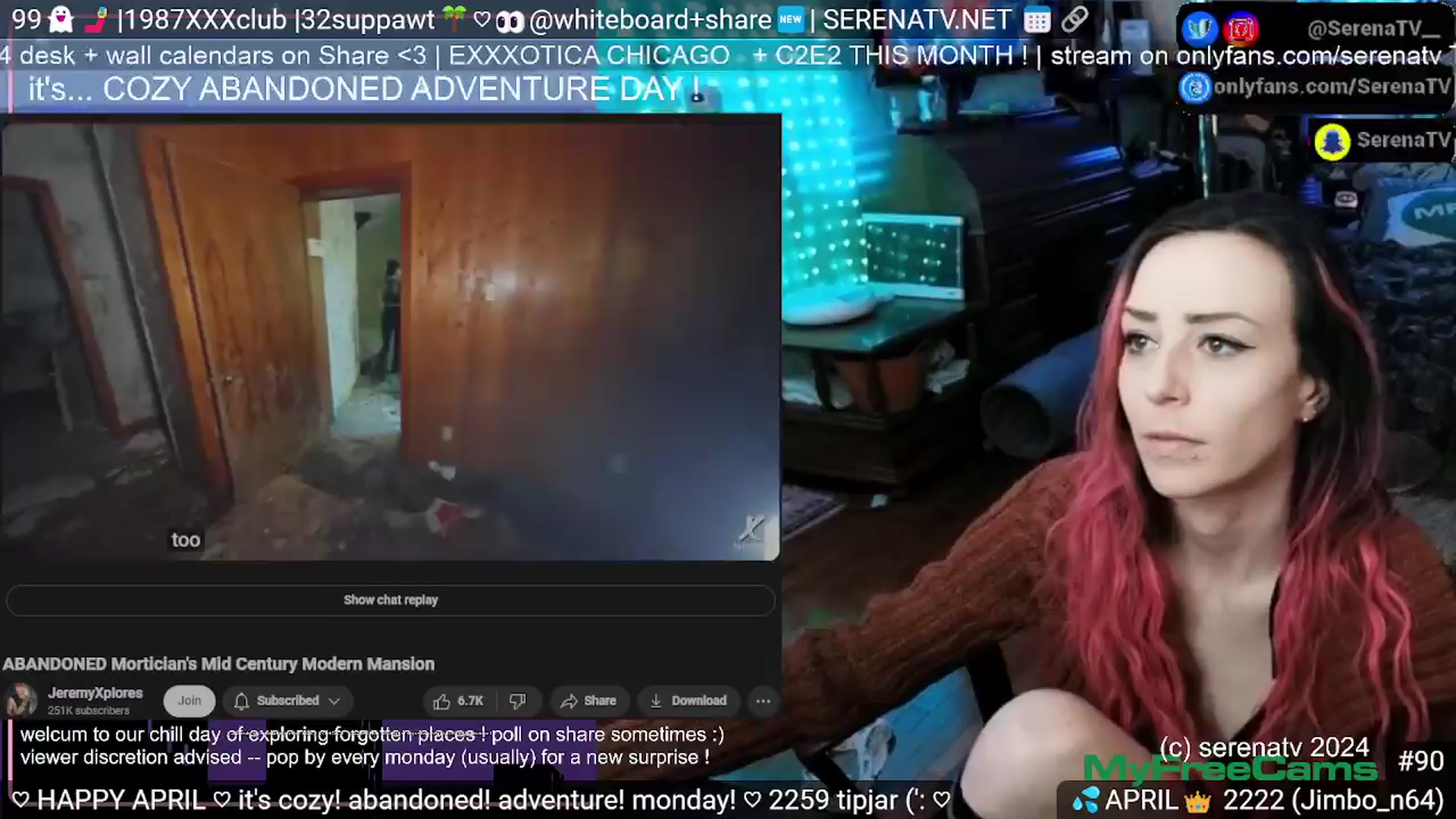 Gallery image thumbnail from serenatv's myfreecams stream on, 04/01/2024, 20:37 image 14 of 20