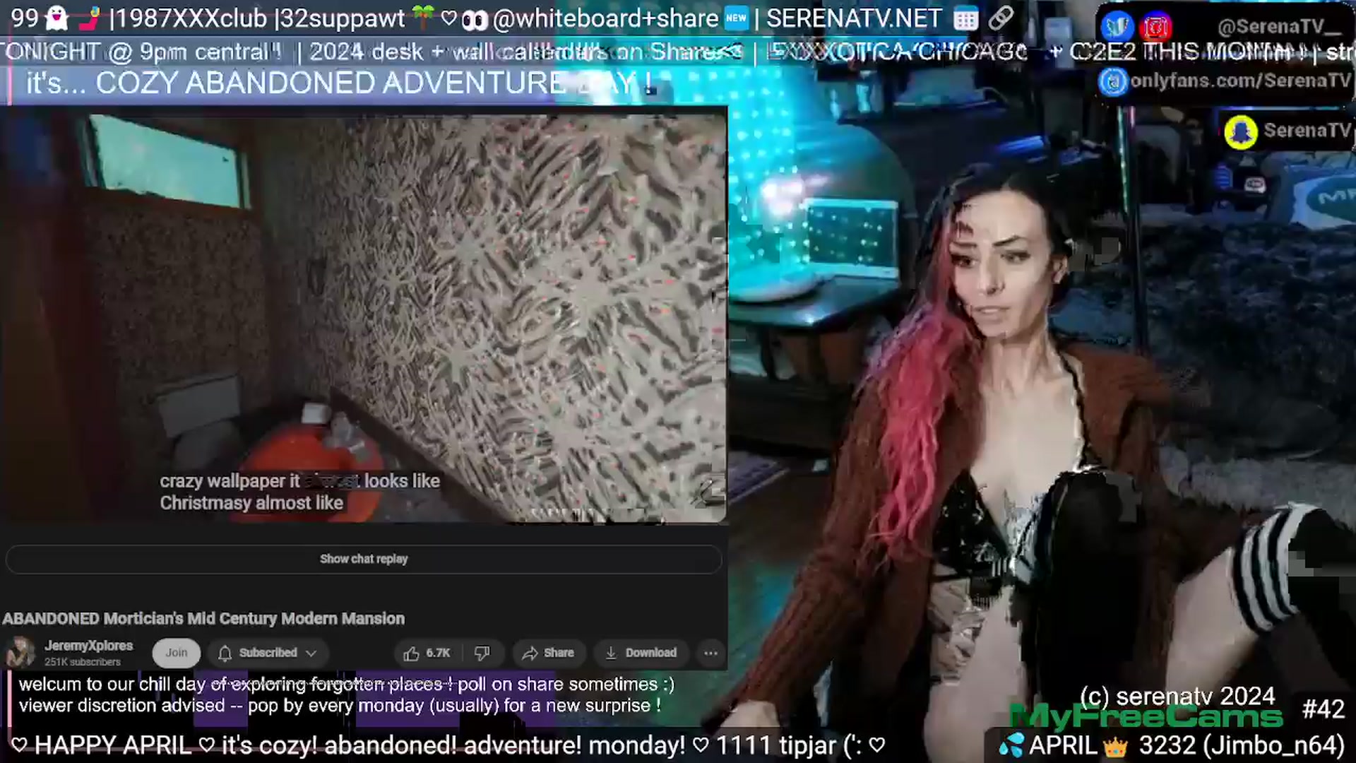Gallery image thumbnail from serenatv's myfreecams stream on, 04/01/2024, 20:37 image 16 of 20