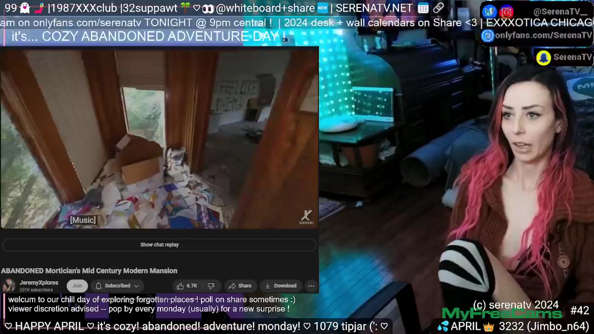 Gallery image thumbnail from serenatv's myfreecams stream on, 04/01/2024, 20:37 image 18 of 20
