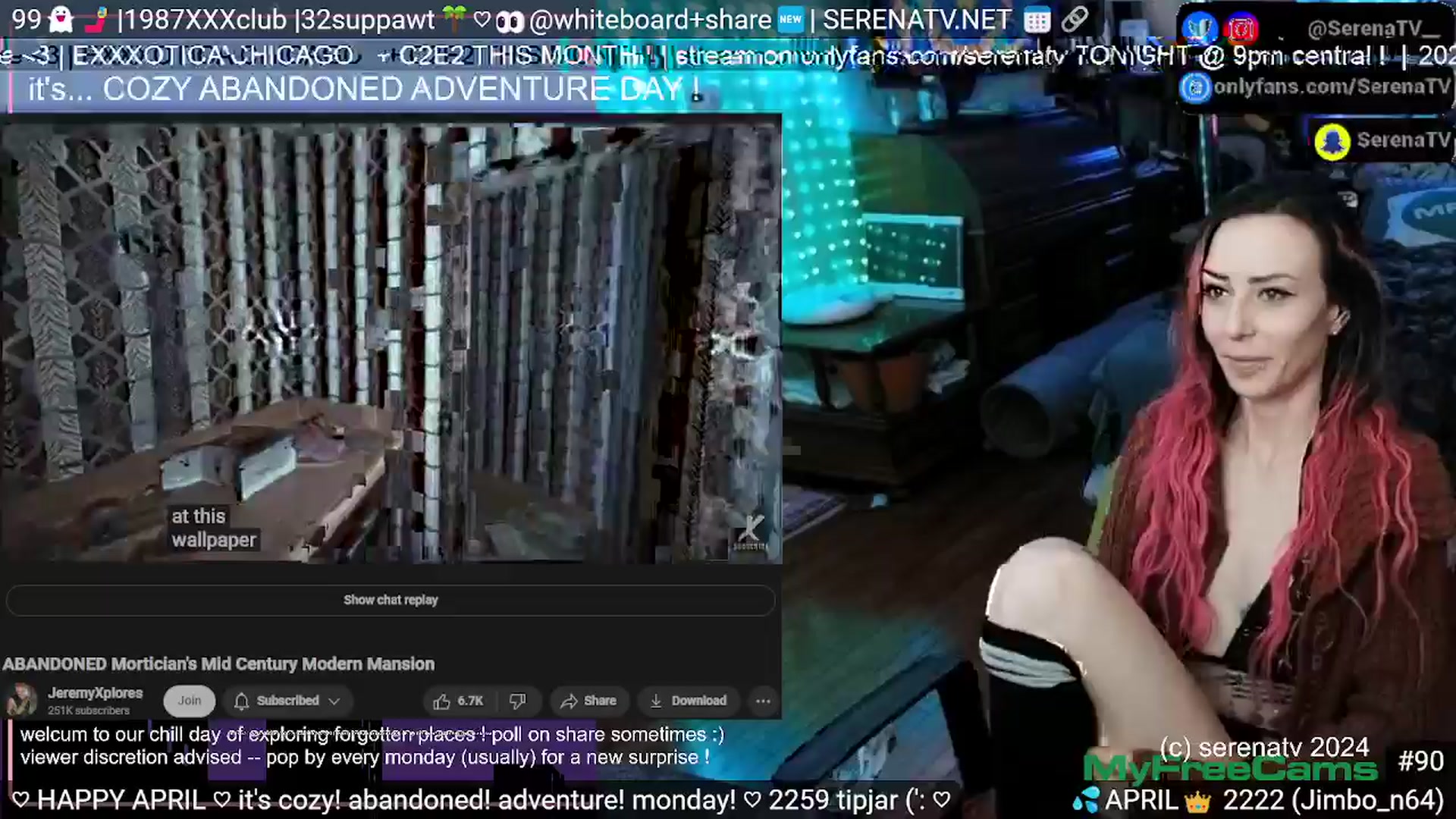 Gallery image thumbnail from serenatv's myfreecams stream on, 04/01/2024, 20:37 image 12 of 20