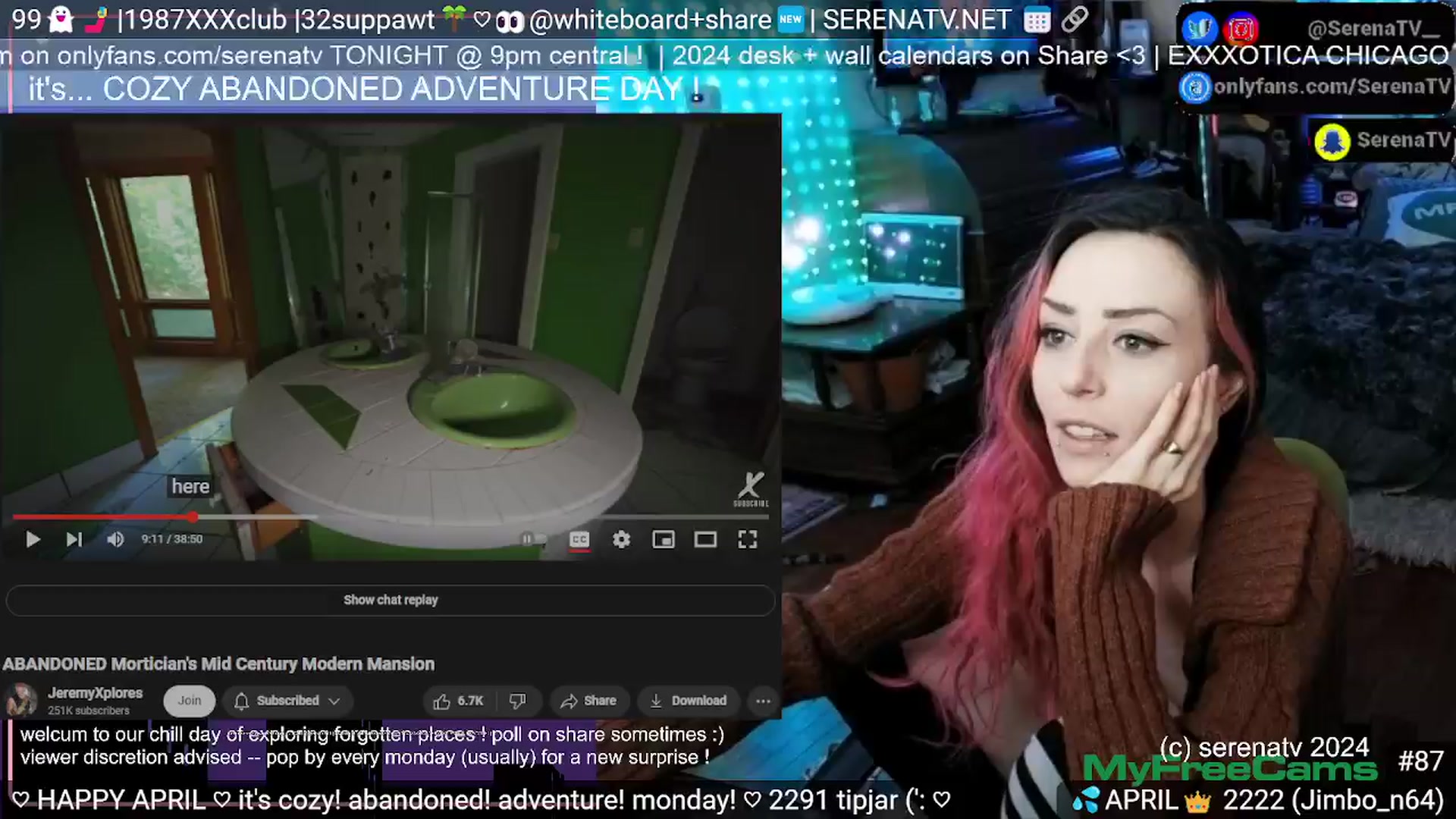 Gallery image thumbnail from serenatv's myfreecams stream on, 04/01/2024, 20:37 image 8 of 20