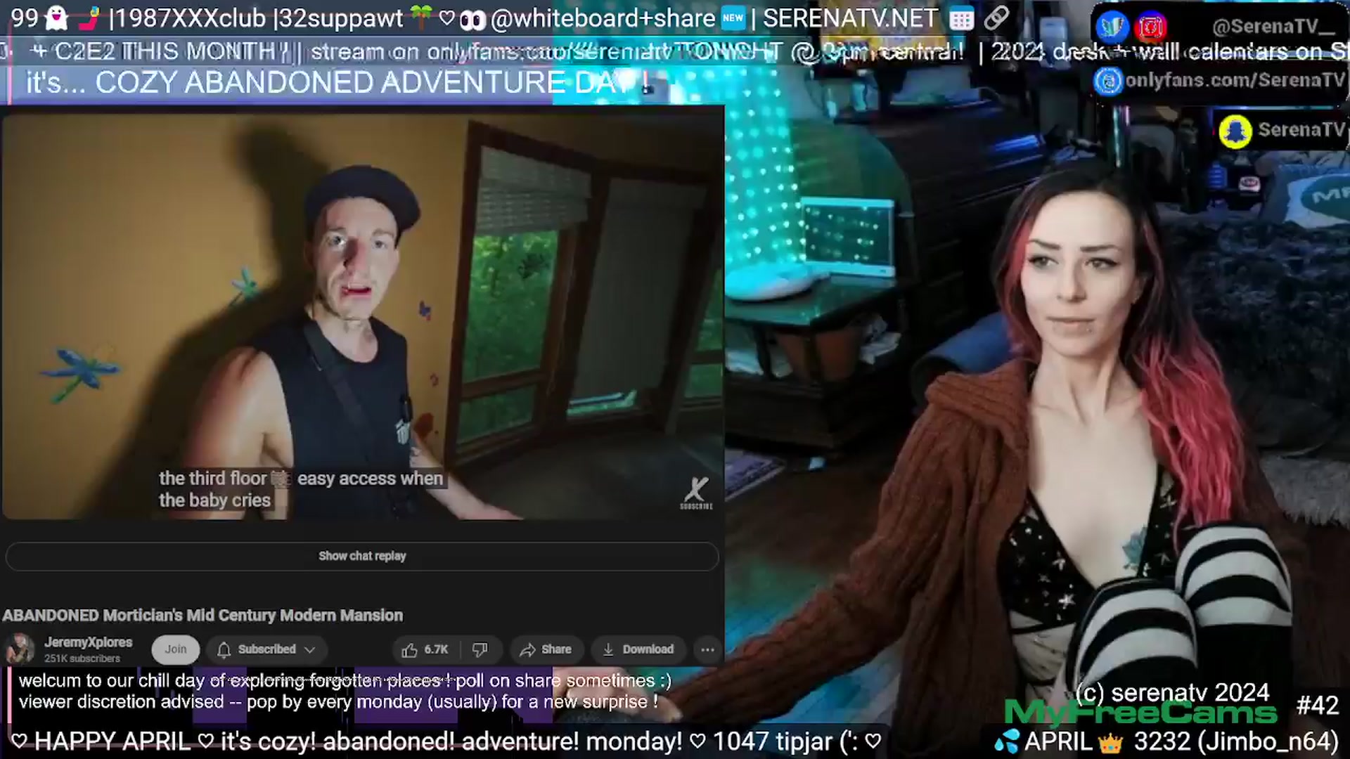 Gallery image thumbnail from serenatv's myfreecams stream on, 04/01/2024, 20:37 image 20 of 20