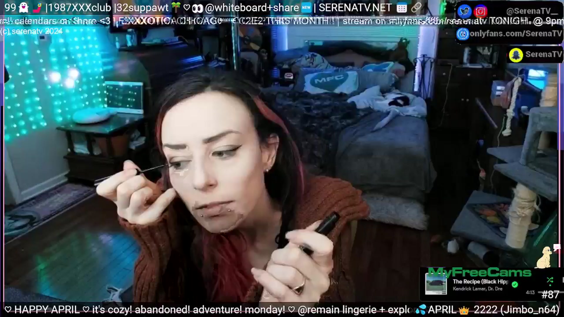 Gallery image thumbnail from serenatv's myfreecams stream on, 04/01/2024, 20:37 image 3 of 20