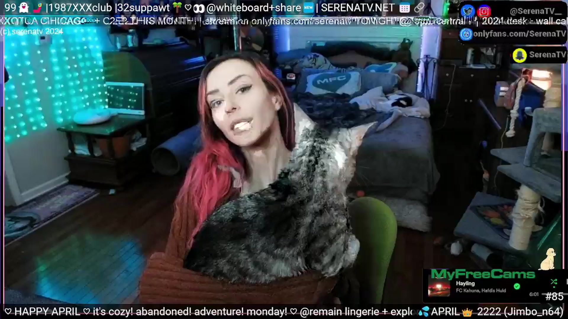 Gallery image thumbnail from serenatv's myfreecams stream on, 04/01/2024, 20:37 image 1 of 20
