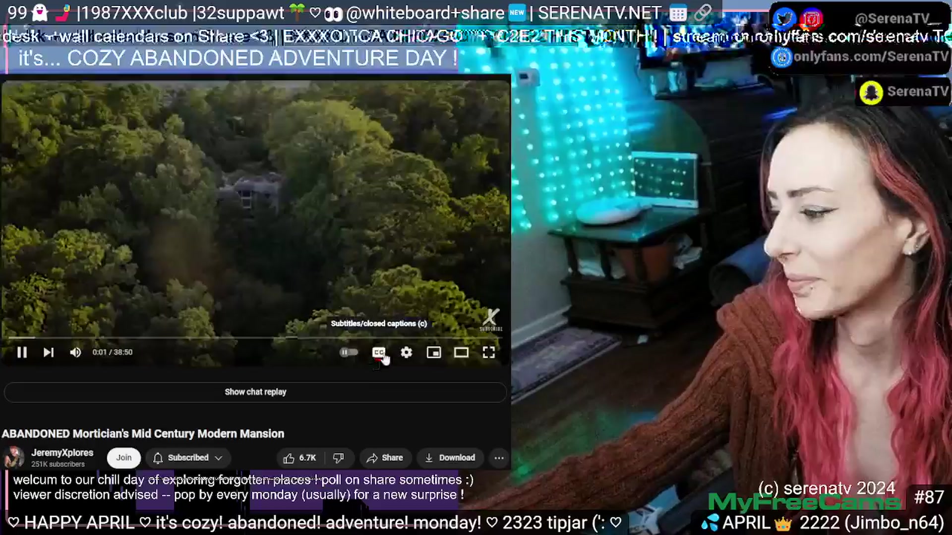 Gallery image thumbnail from serenatv's myfreecams stream on, 04/01/2024, 20:37 image 4 of 20