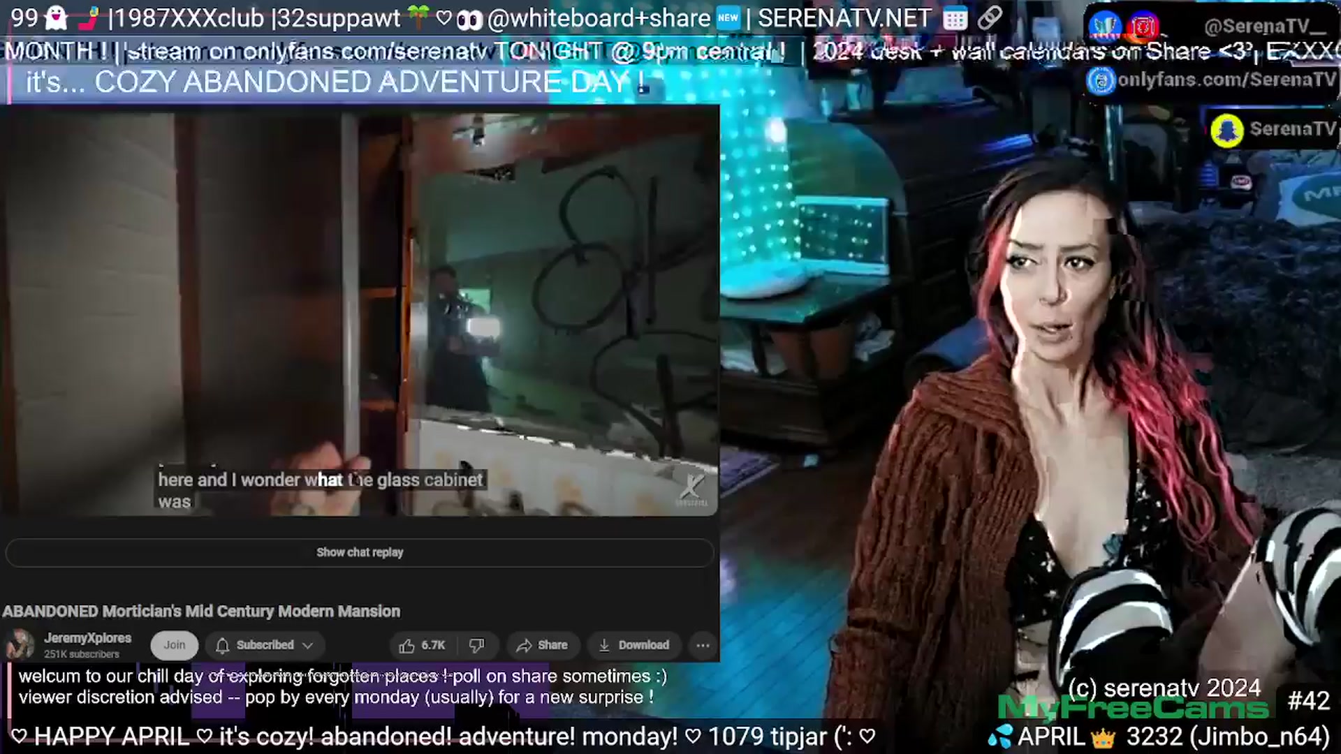 Gallery image thumbnail from serenatv's myfreecams stream on, 04/01/2024, 20:37 image 19 of 20
