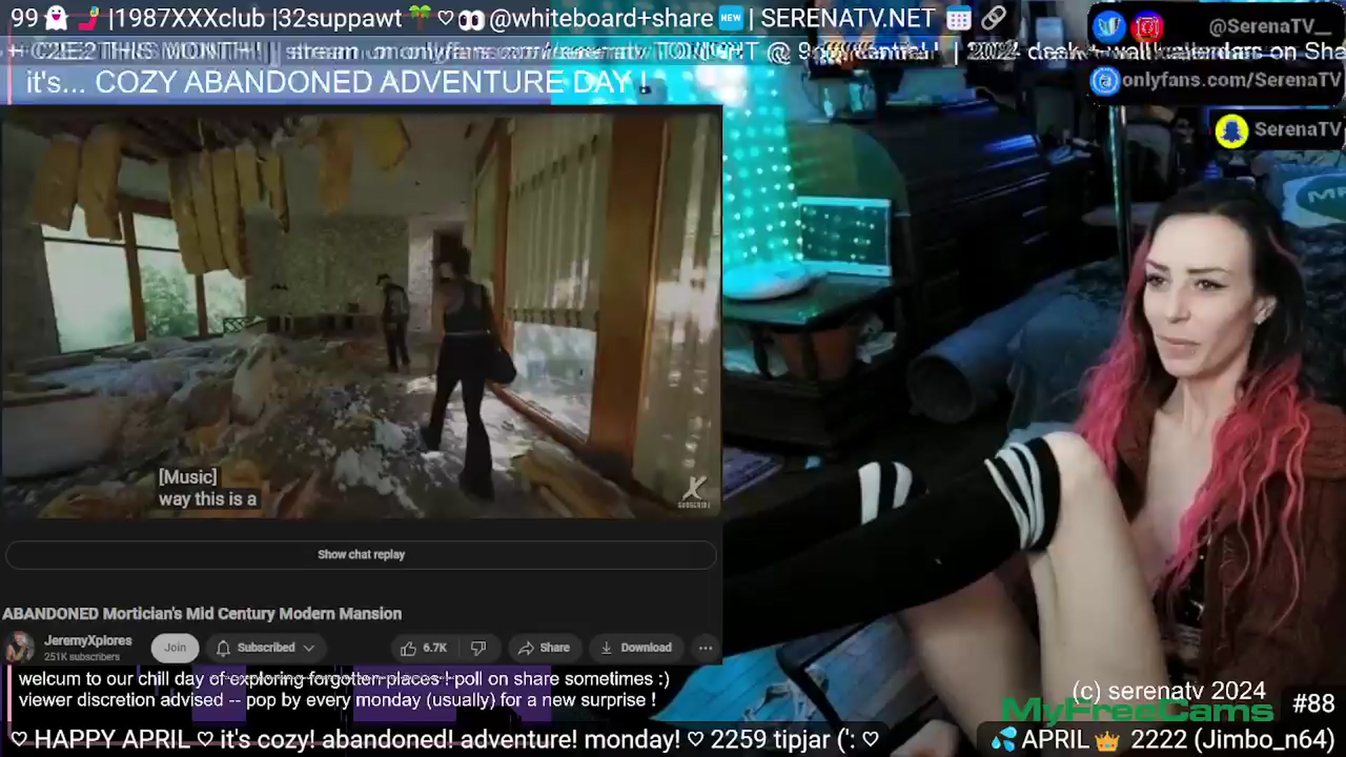 Gallery image thumbnail from serenatv's myfreecams stream on, 04/01/2024, 20:37 image 10 of 20