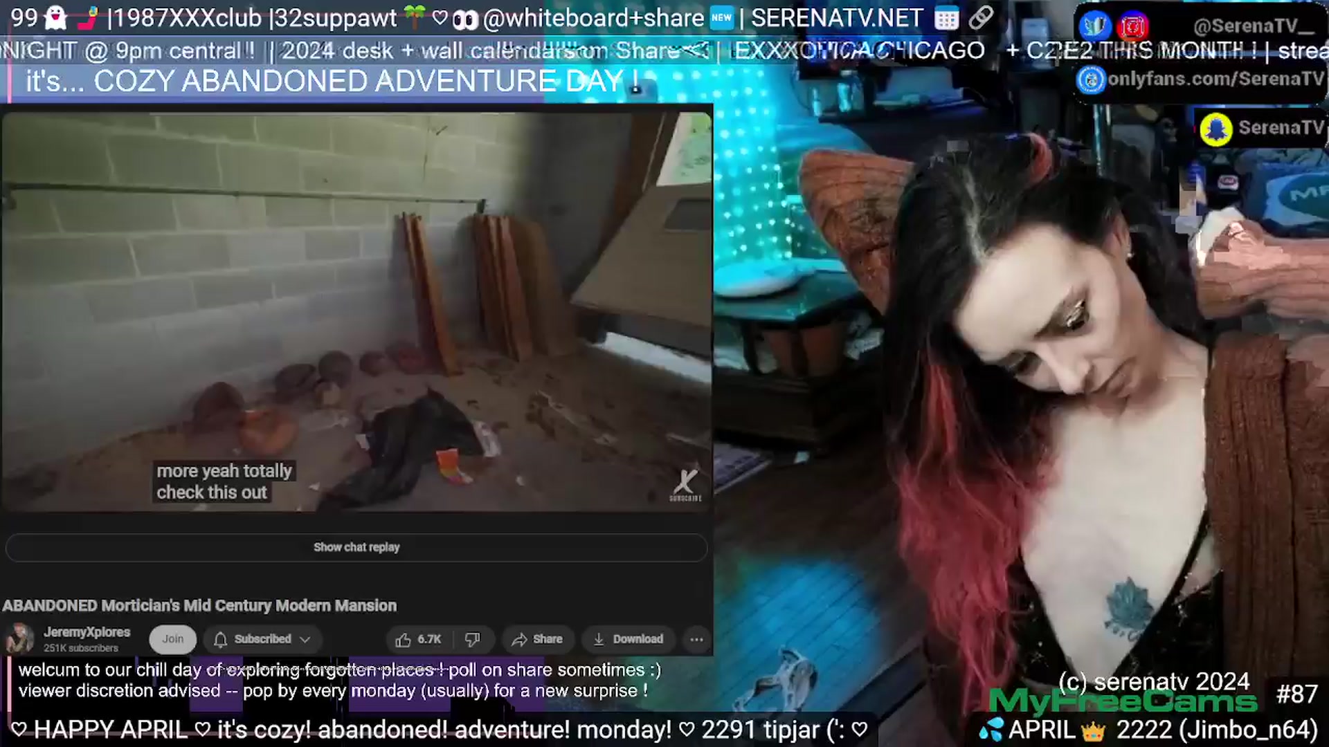 Gallery image thumbnail from serenatv's myfreecams stream on, 04/01/2024, 20:37 image 6 of 20