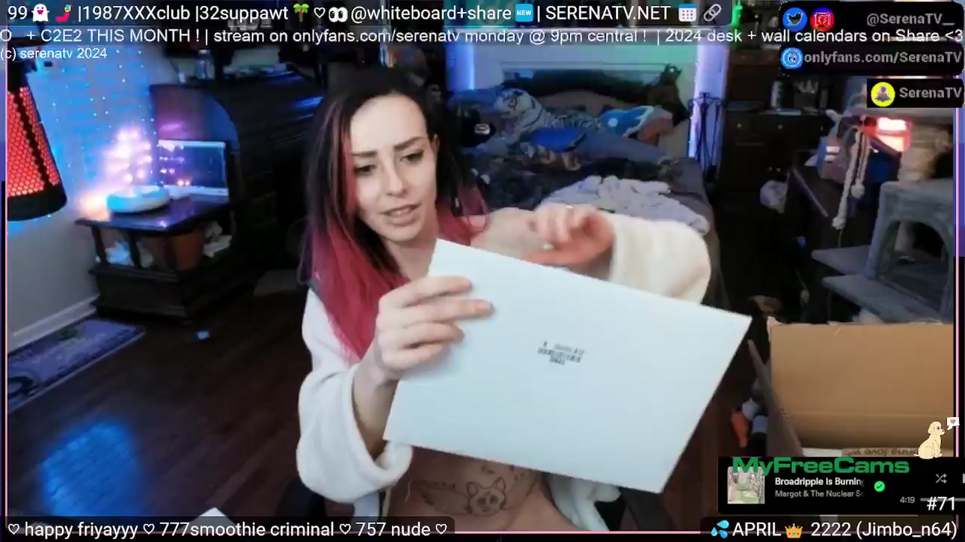Gallery image thumbnail from serenatv's myfreecams stream on, 04/05/2024, 22:05 image 14 of 20