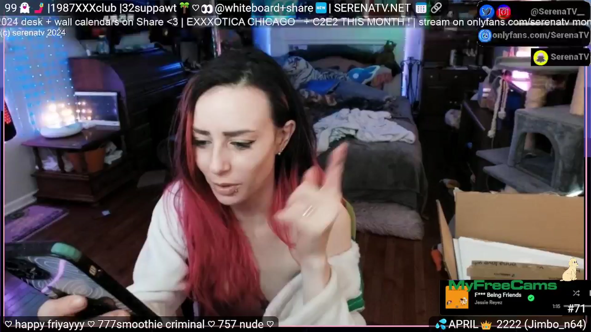 Gallery image thumbnail from serenatv's myfreecams stream on, 04/05/2024, 22:05 image 16 of 20