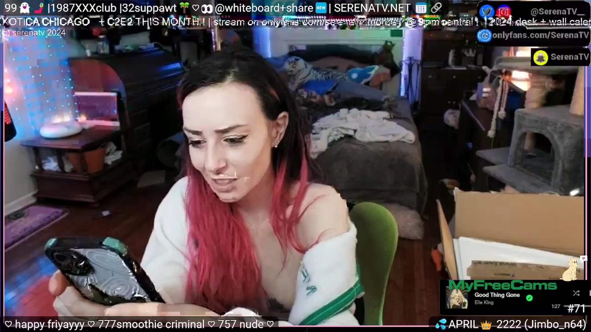 Gallery image thumbnail from serenatv's myfreecams stream on, 04/05/2024, 22:05 image 17 of 20