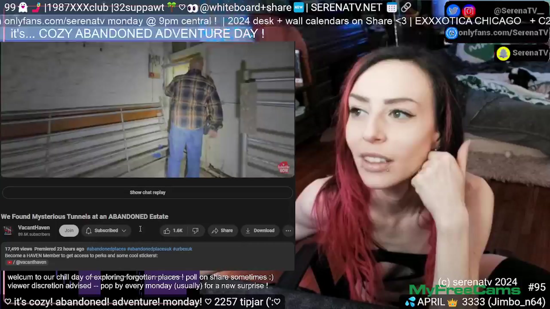 Gallery image thumbnail from serenatv's myfreecams stream on, 04/08/2024, 20:31 image 17 of 20