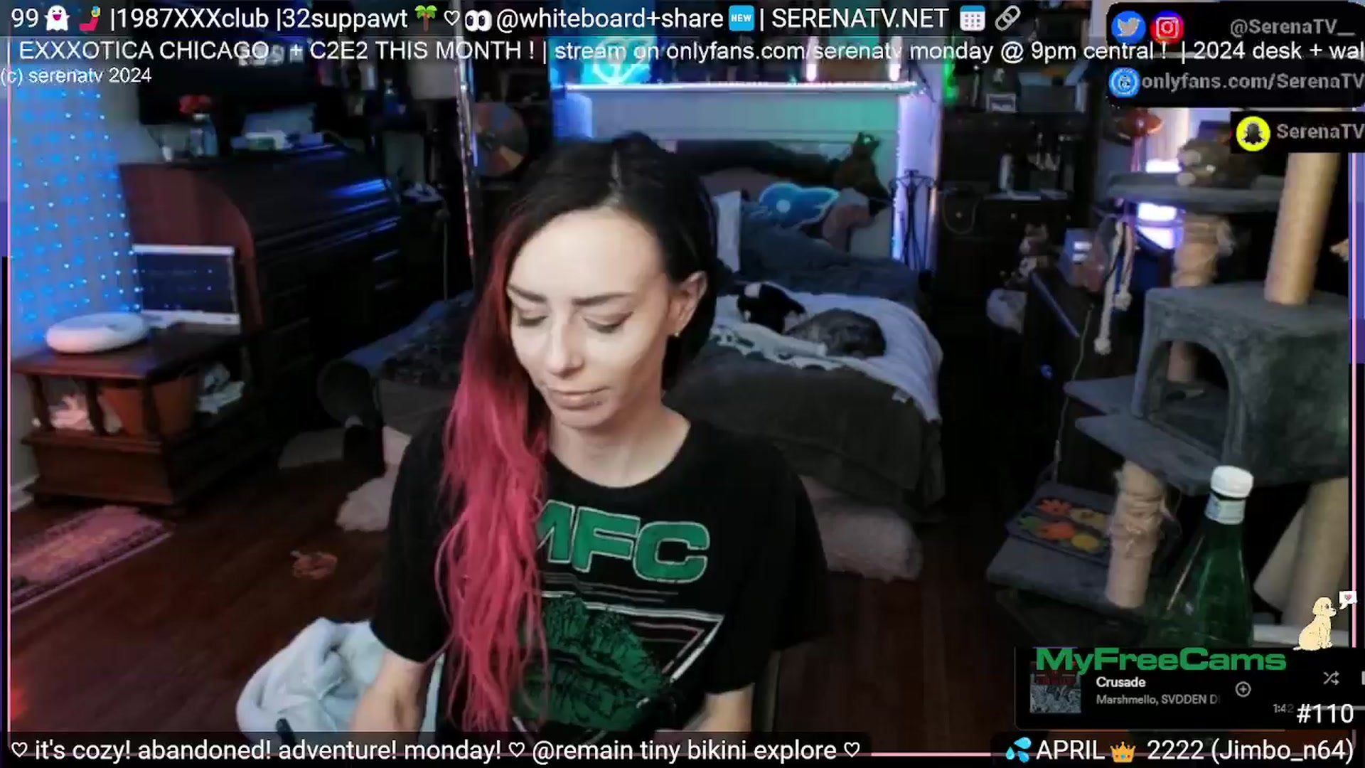 Gallery image thumbnail from serenatv's myfreecams stream on, 04/08/2024, 20:31 image 7 of 20