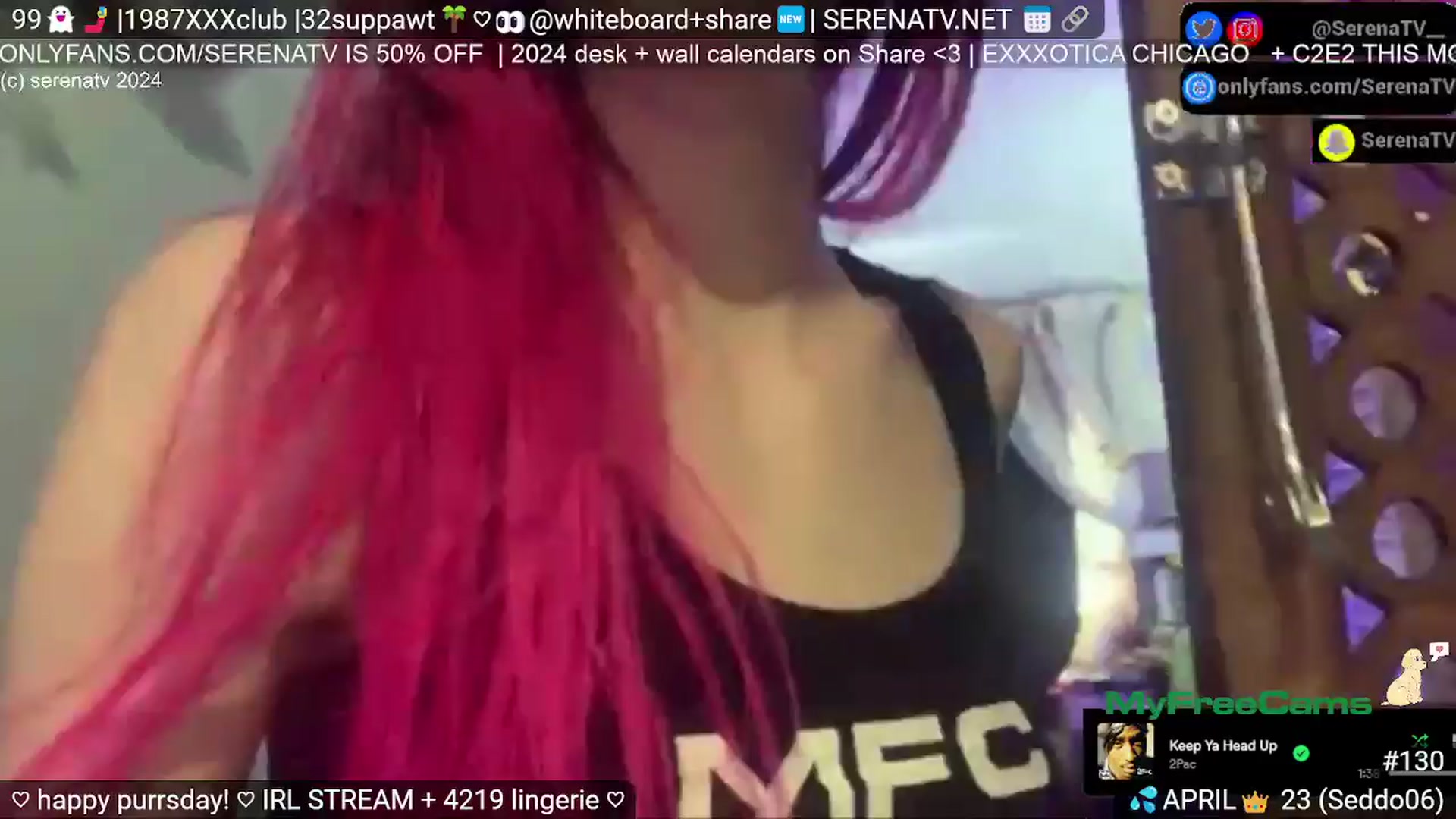 Gallery image thumbnail from serenatv's myfreecams stream on, 04/11/2024, 20:32 image 20 of 20