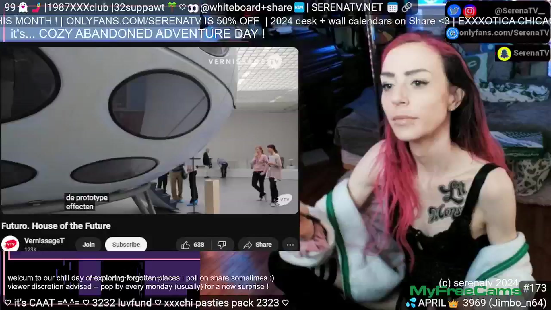 Gallery image thumbnail from serenatv's myfreecams stream on, 04/16/2024, 20:16 image 4 of 20