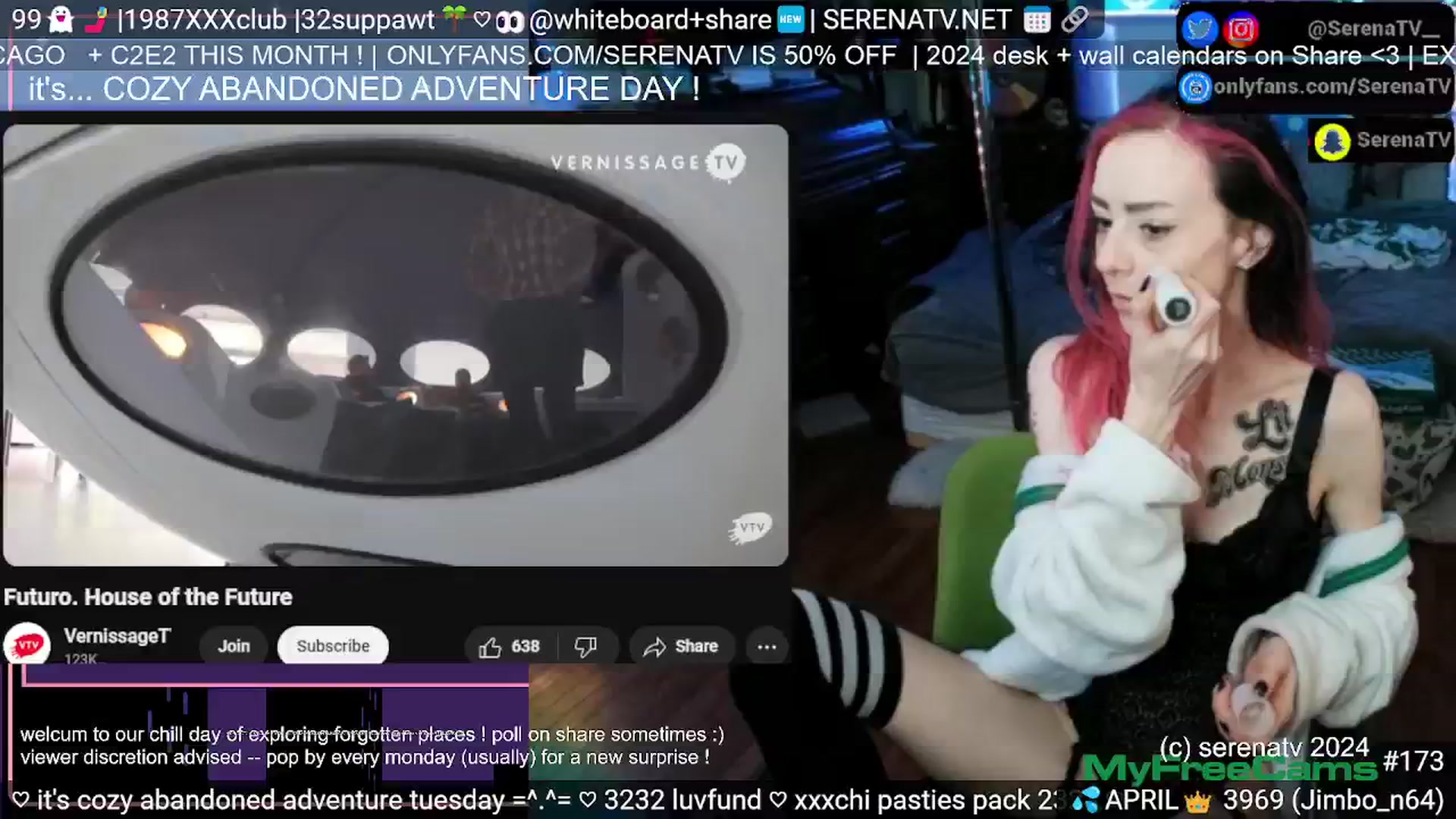 Gallery image thumbnail from serenatv's myfreecams stream on, 04/16/2024, 20:16 image 3 of 20