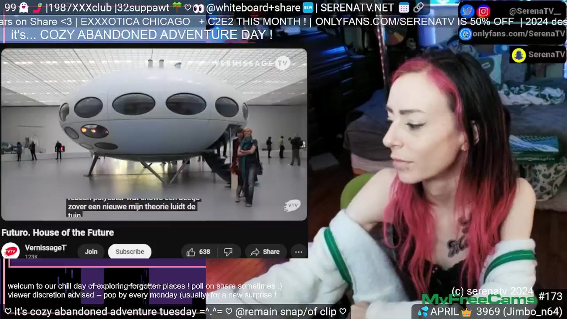 Gallery image thumbnail from serenatv's myfreecams stream on, 04/16/2024, 20:16 image 1 of 20