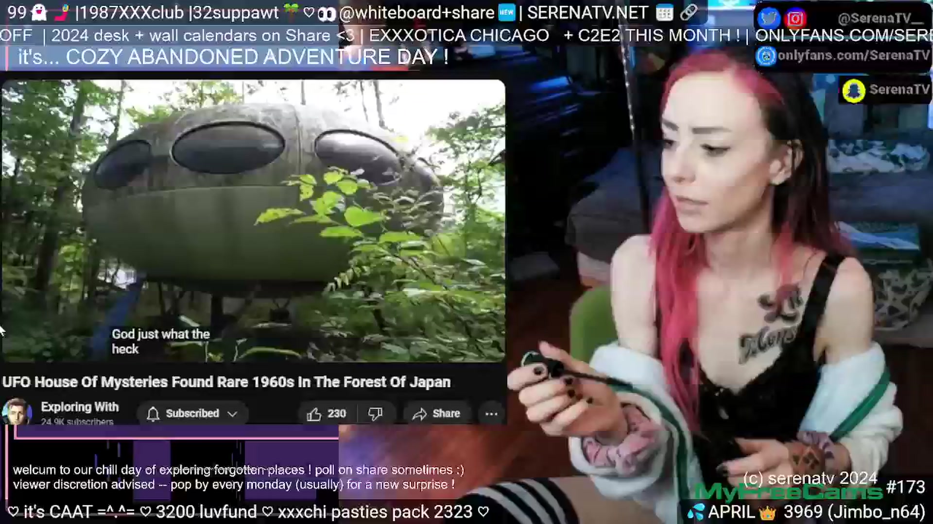 Gallery image thumbnail from serenatv's myfreecams stream on, 04/16/2024, 20:16 image 7 of 20