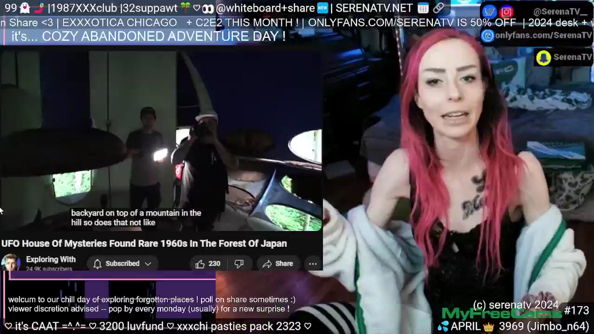 Gallery image thumbnail from serenatv's myfreecams stream on, 04/16/2024, 20:16 image 9 of 20