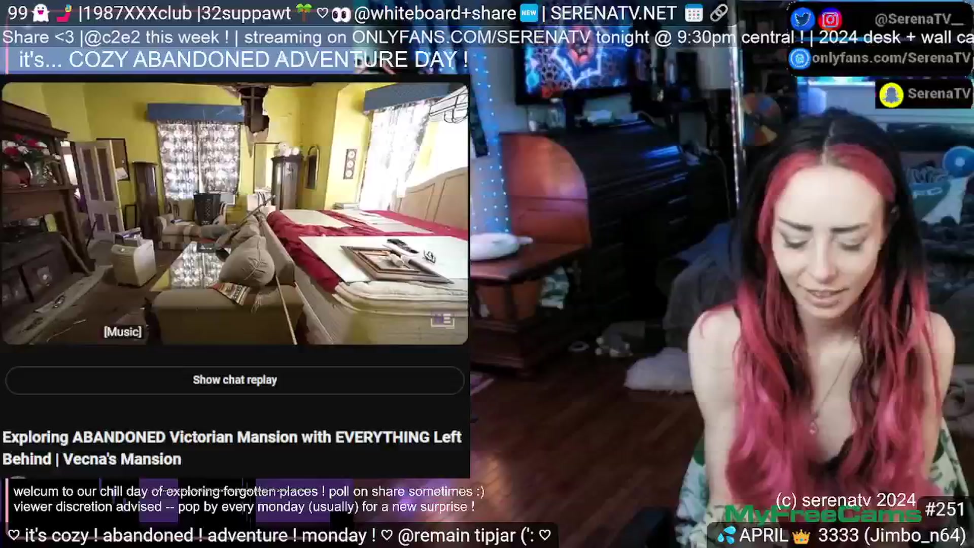 Gallery image thumbnail from serenatv's myfreecams stream on, 04/22/2024, 20:33 image 5 of 20