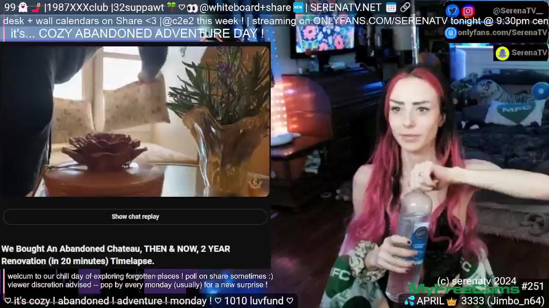 Gallery image thumbnail from serenatv's myfreecams stream on, 04/22/2024, 20:33 image 18 of 20