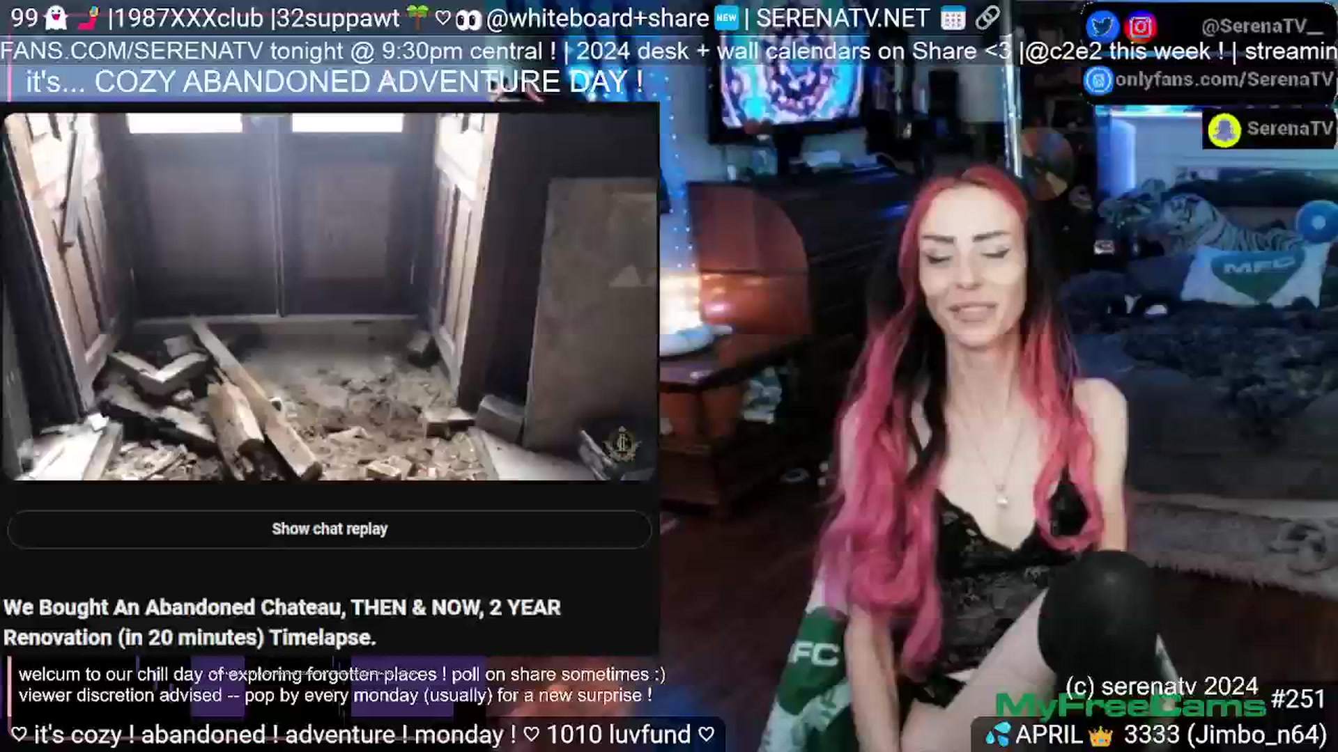 Gallery image thumbnail from serenatv's myfreecams stream on, 04/22/2024, 20:33 image 16 of 20
